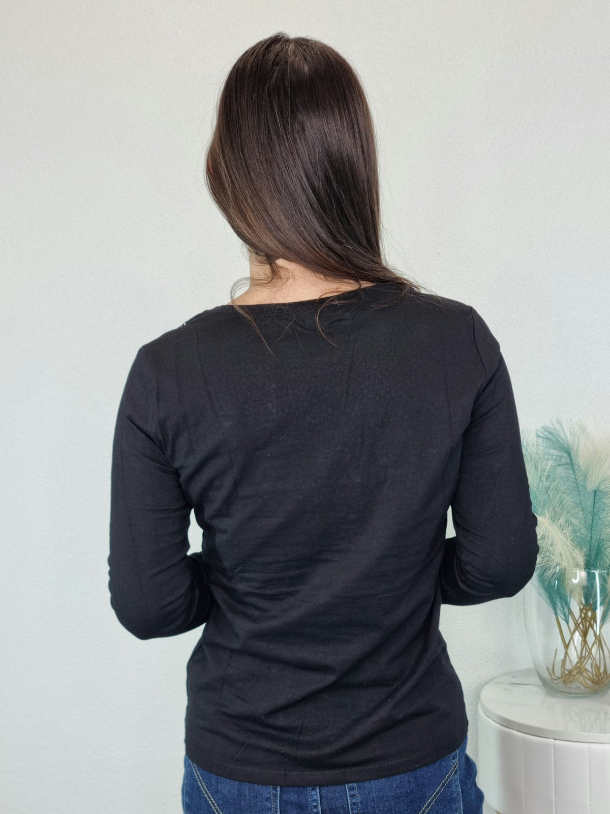 T-SHIRT STRASS NERO
