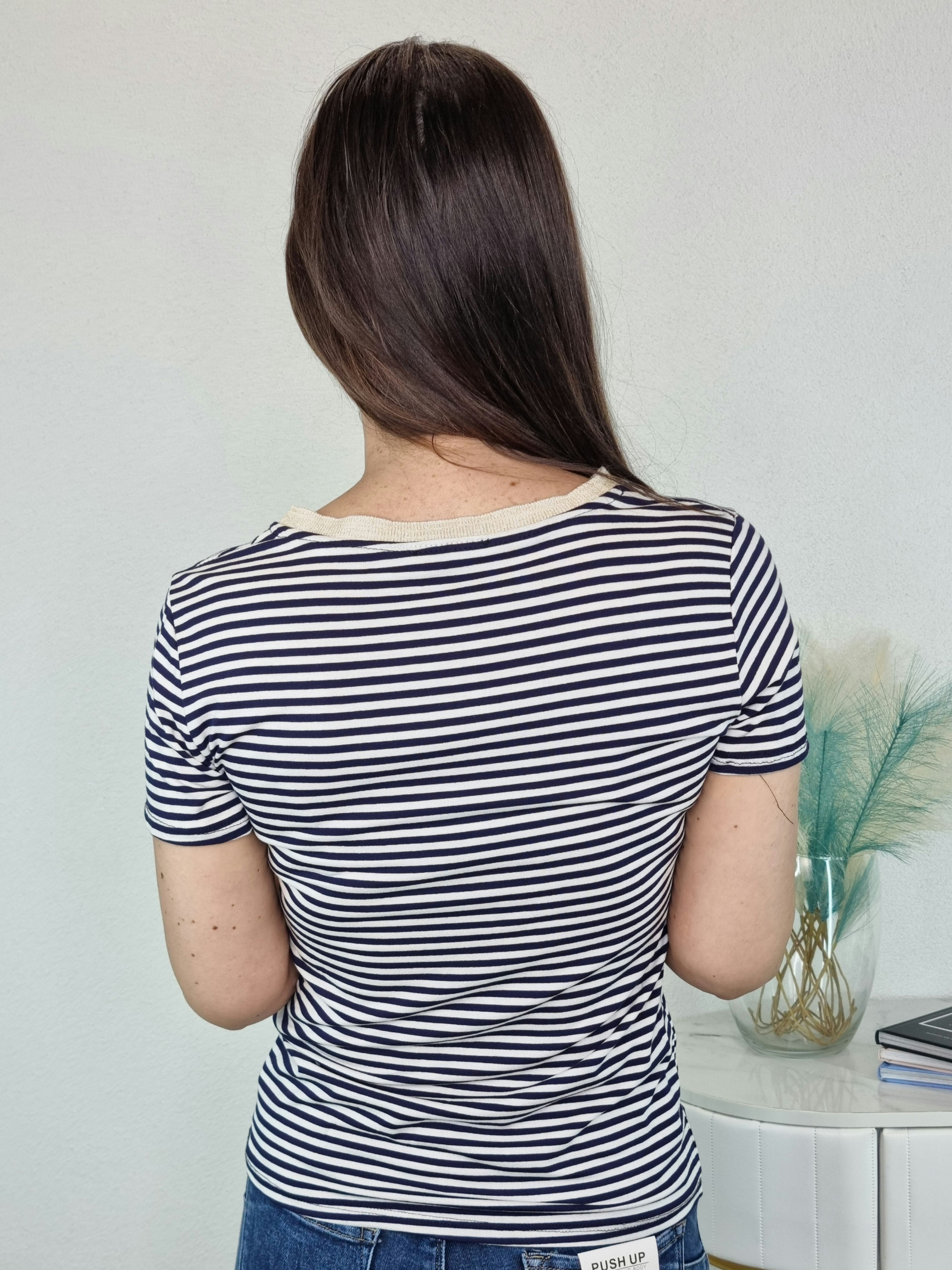 T-SHIRT RIGHE BLU