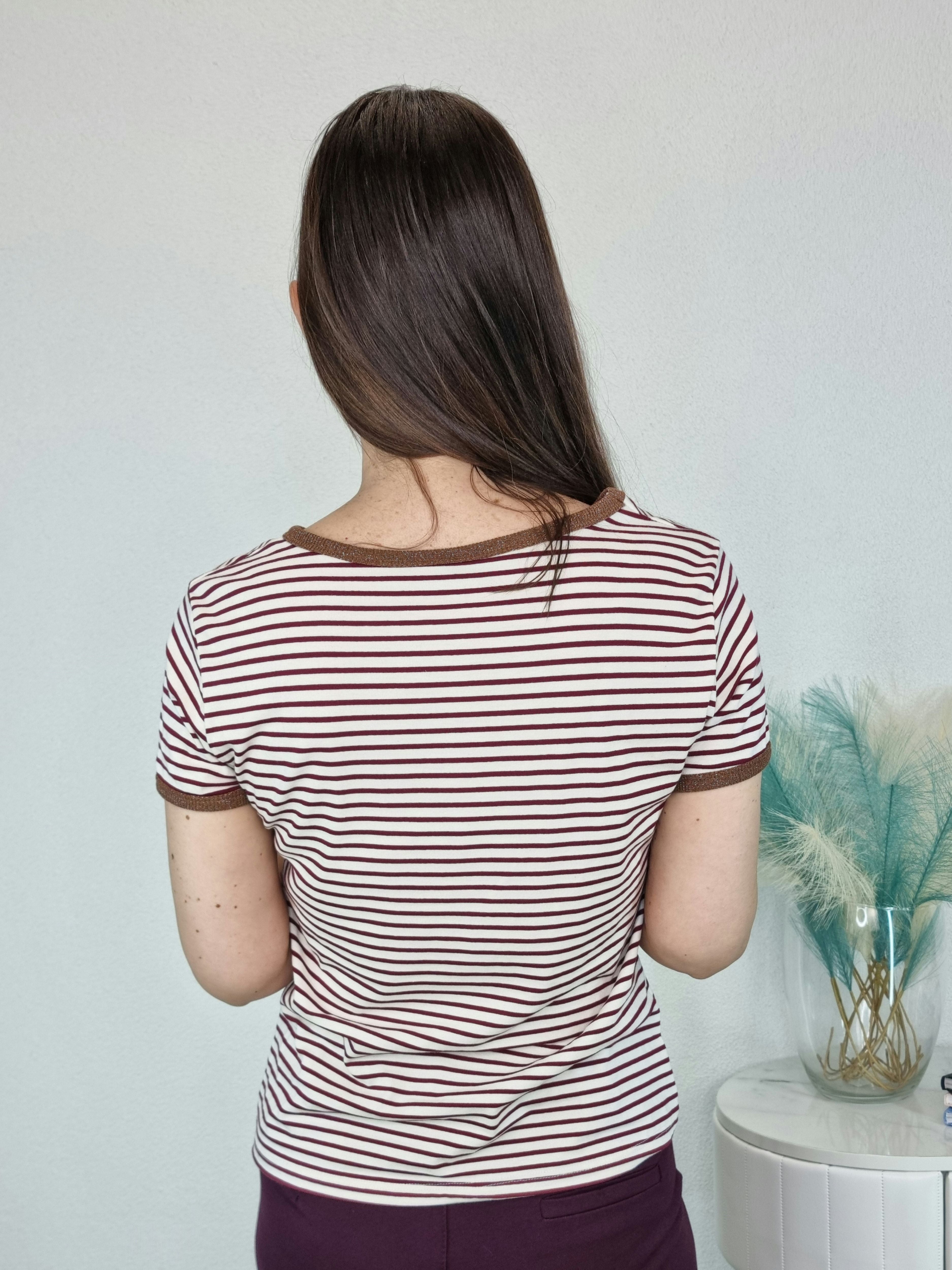 T-SHIRT RIGHE BORGOGNA