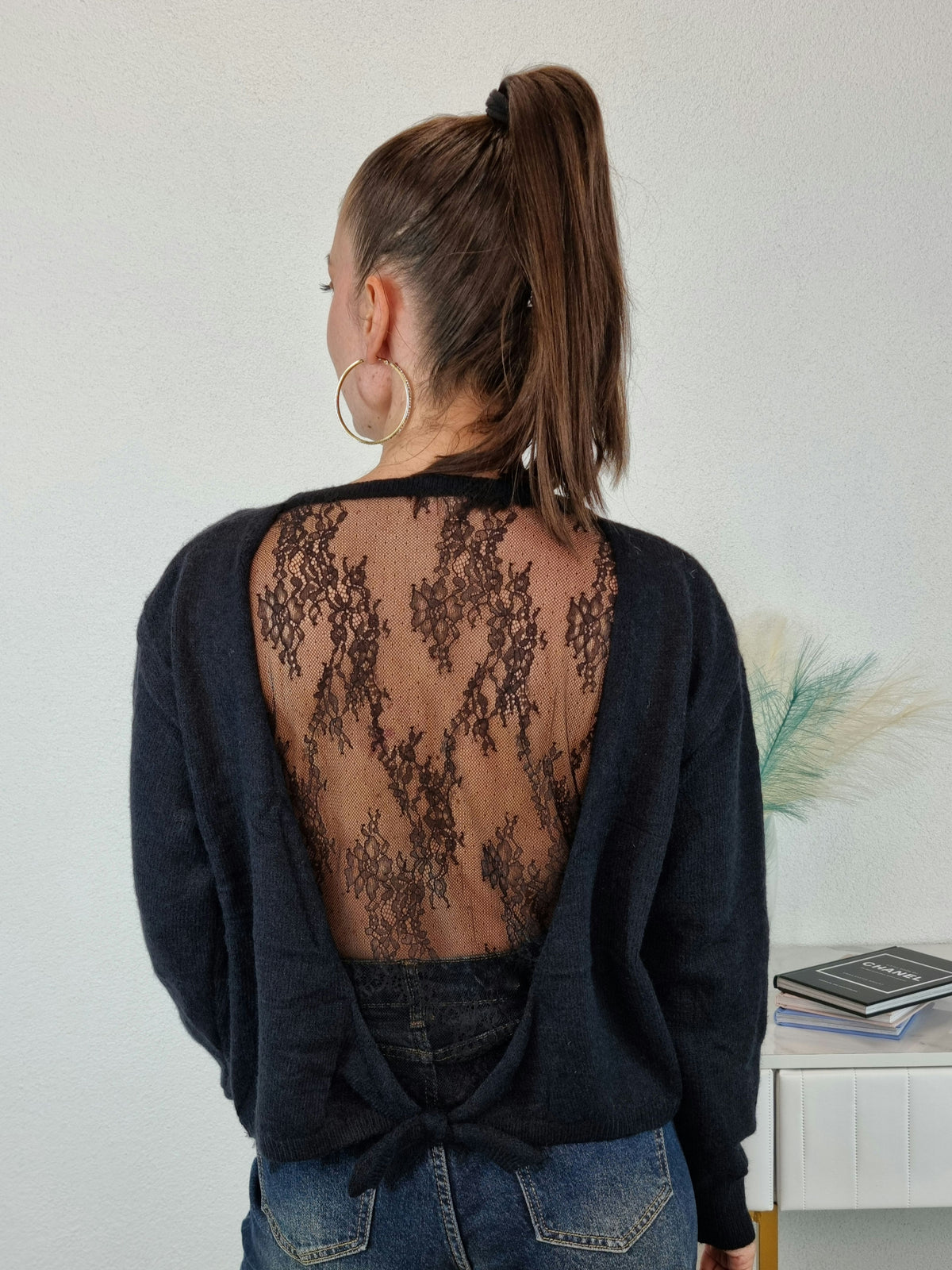 PULL FIOCCO PIZZO NERO