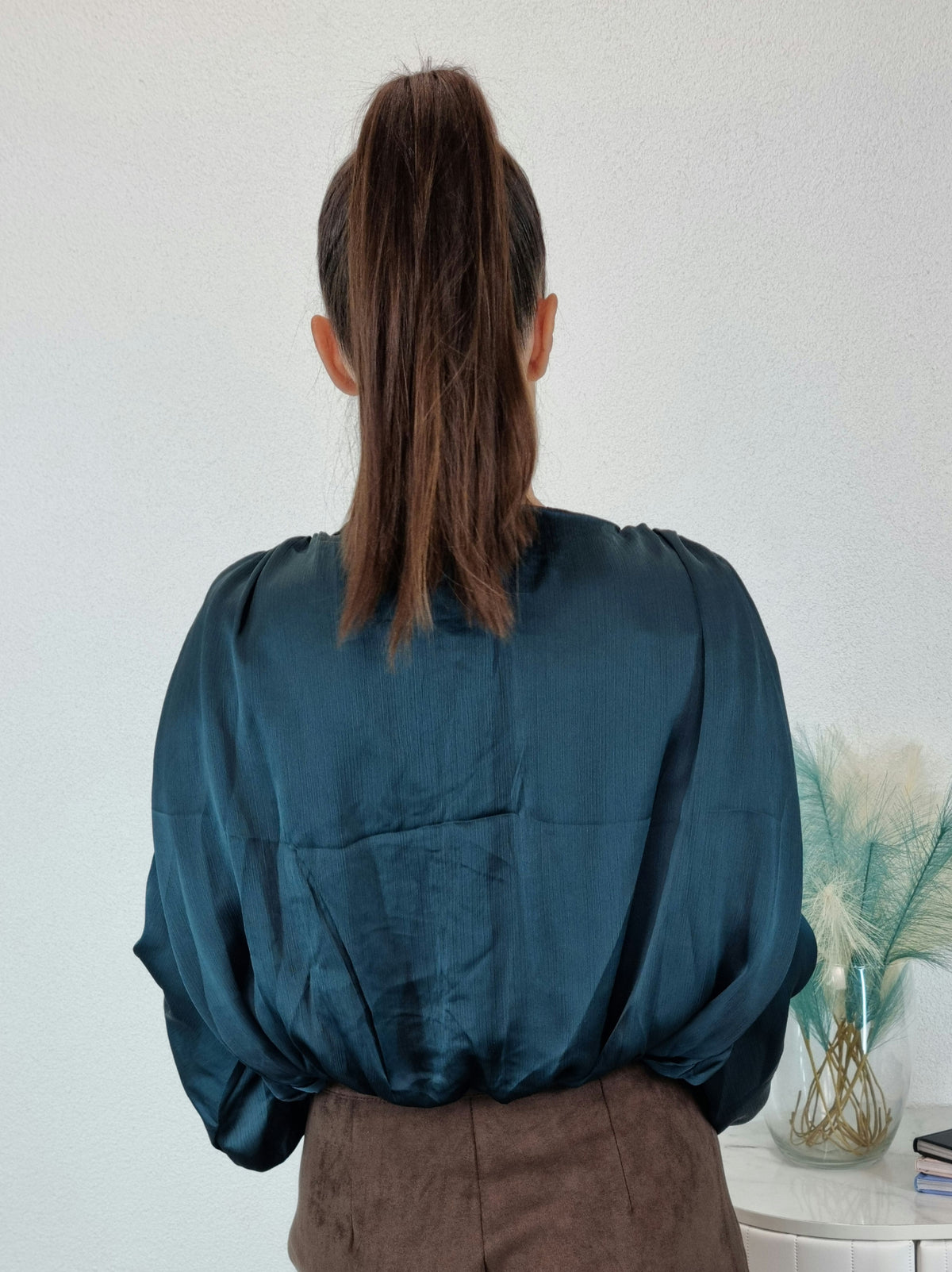 BLUSA CROP SATIN OTTANIO