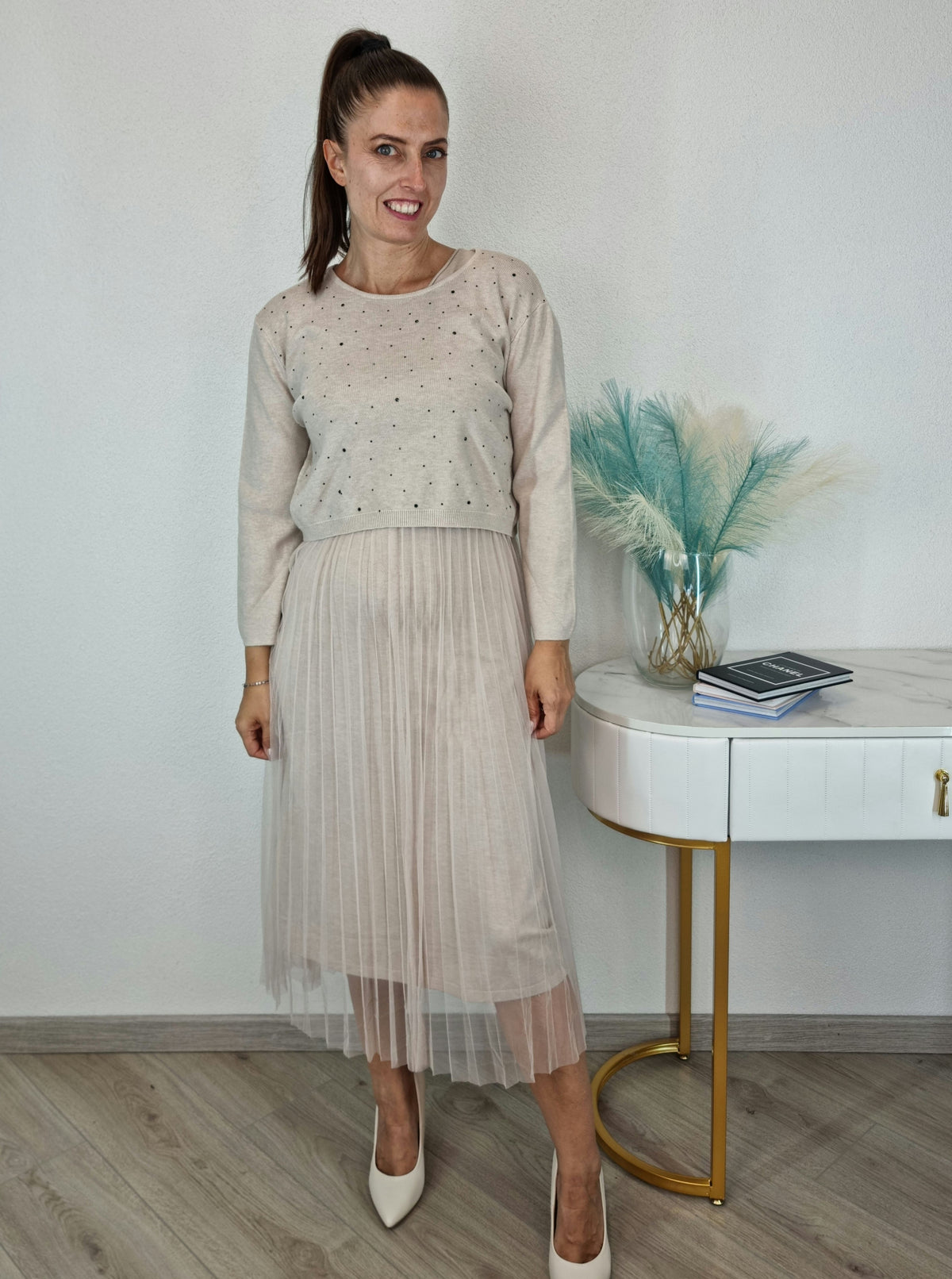 ABITO TWIN SET BEIGE
