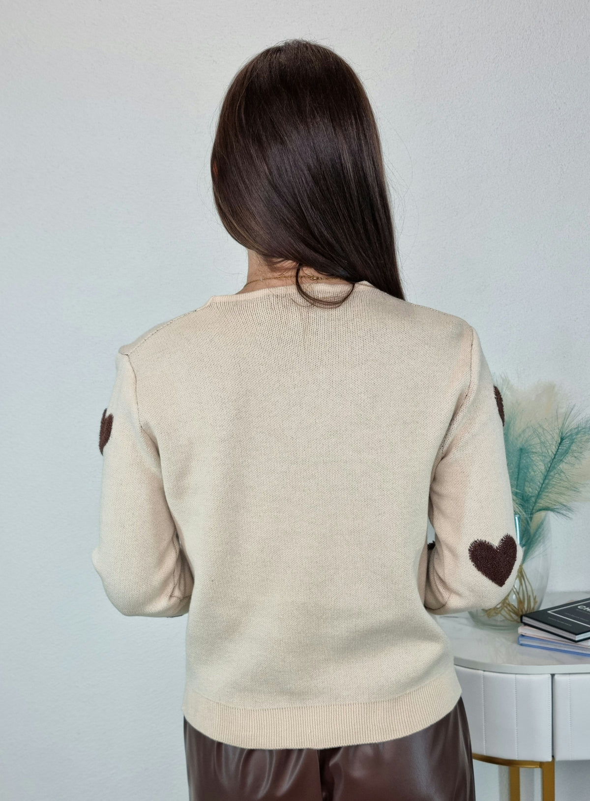 CARDIGAN CUORI BEIGE