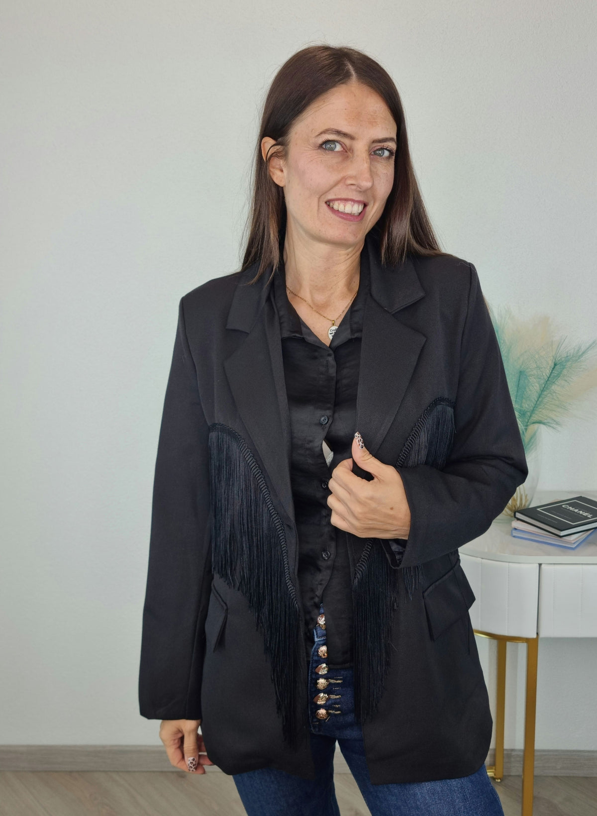 BLAZER FRANGE NERO