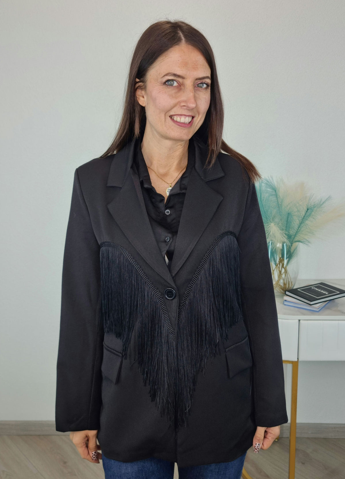 BLAZER FRANGE NERO