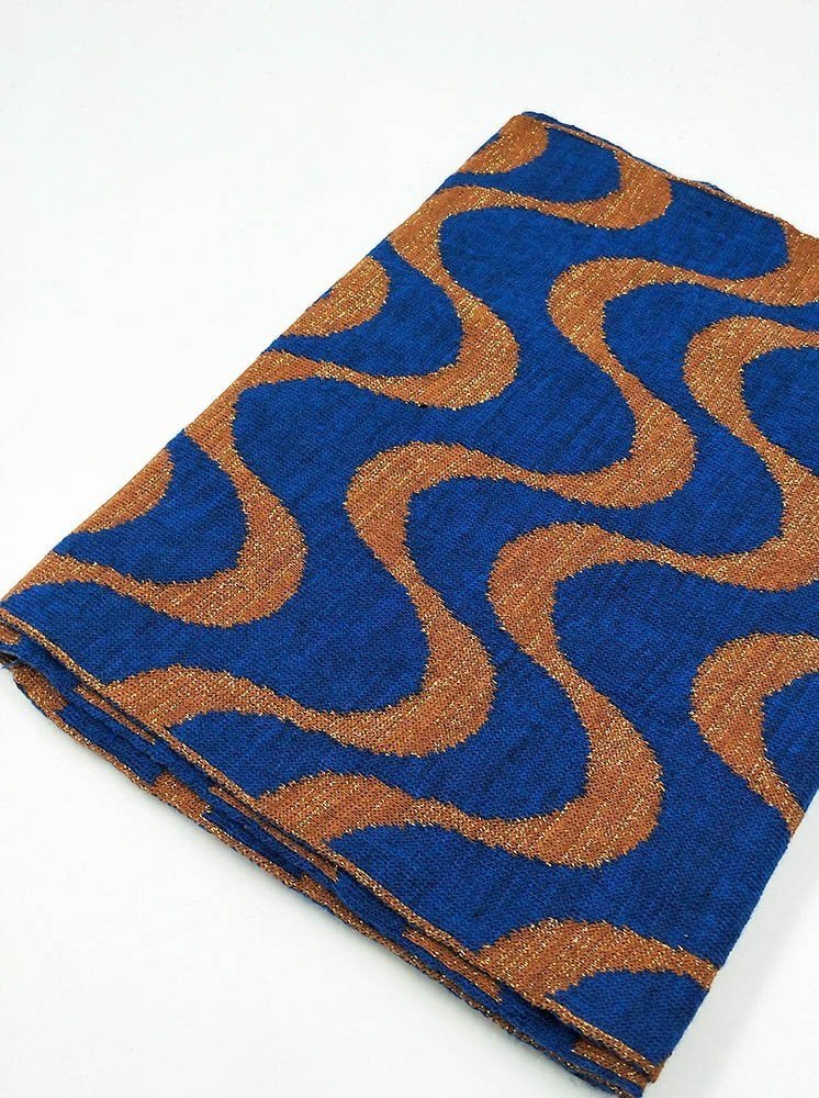 Sciarpa lurex blu