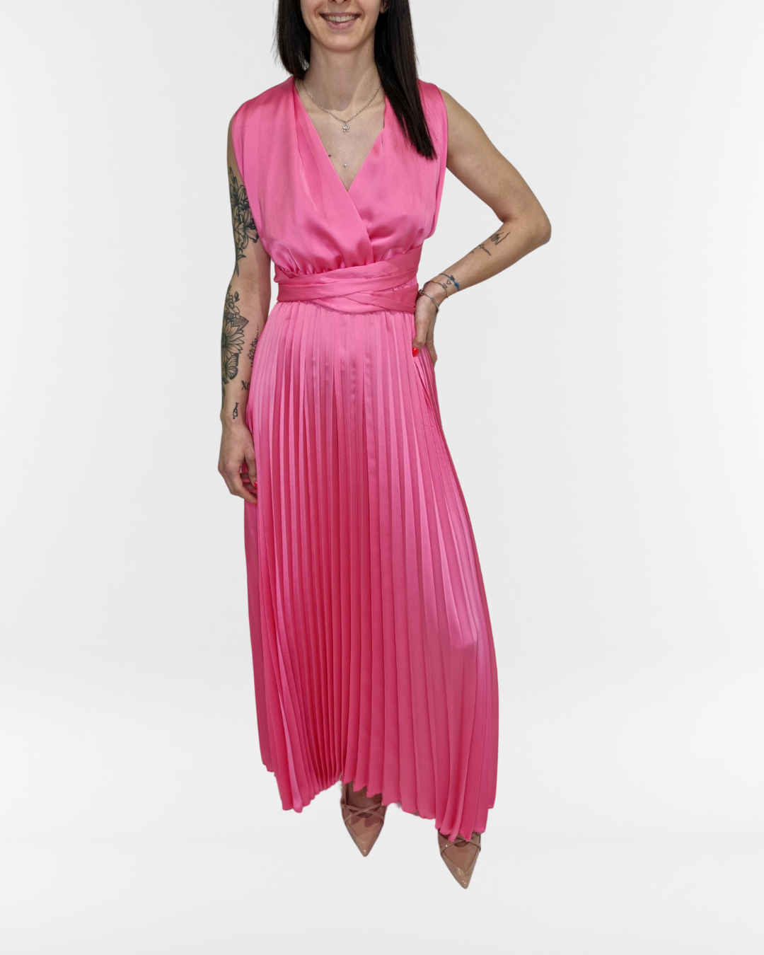 Abito crystal fucsia