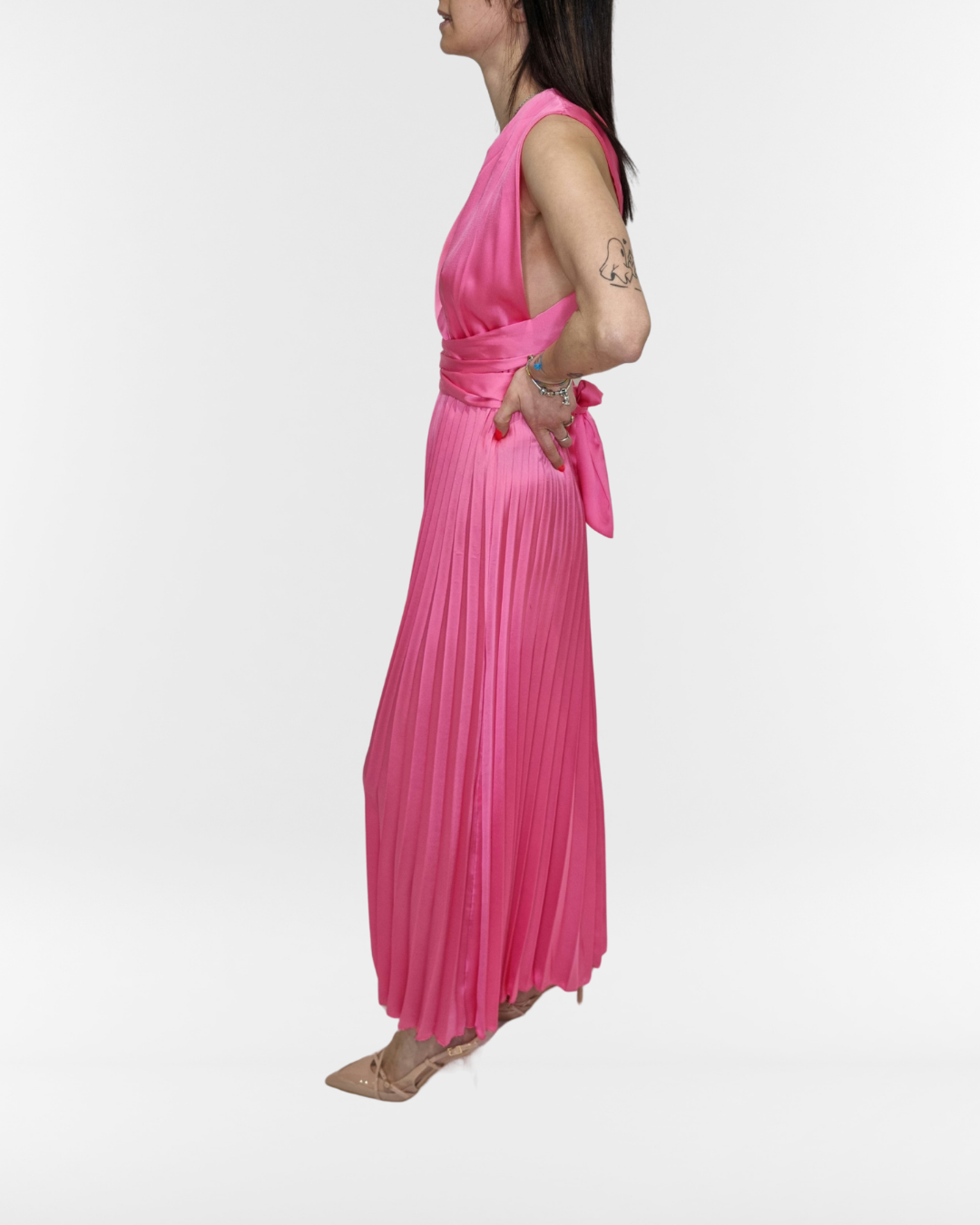 Abito crystal fucsia