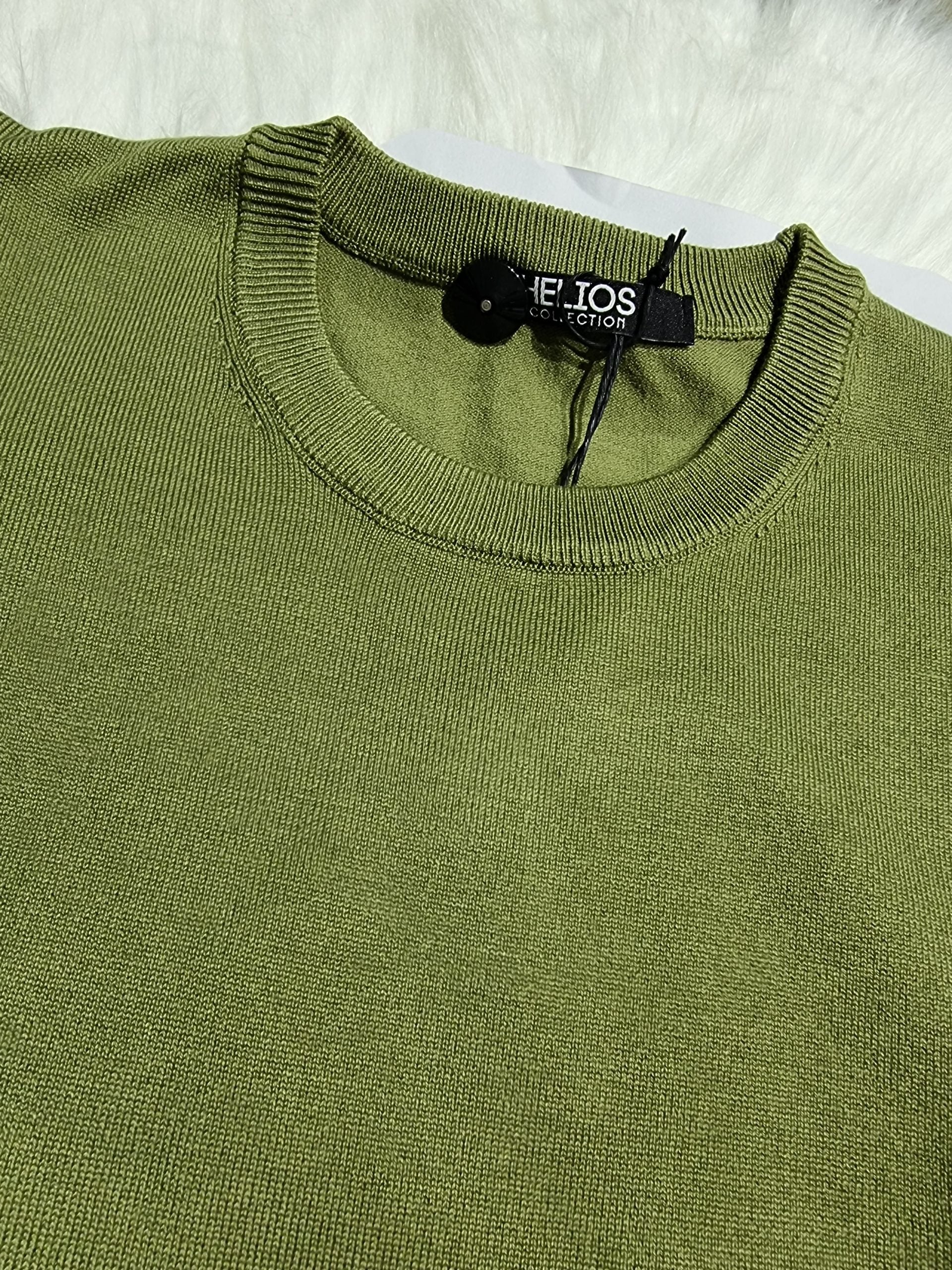 Pull uomo helios art.730001 verde