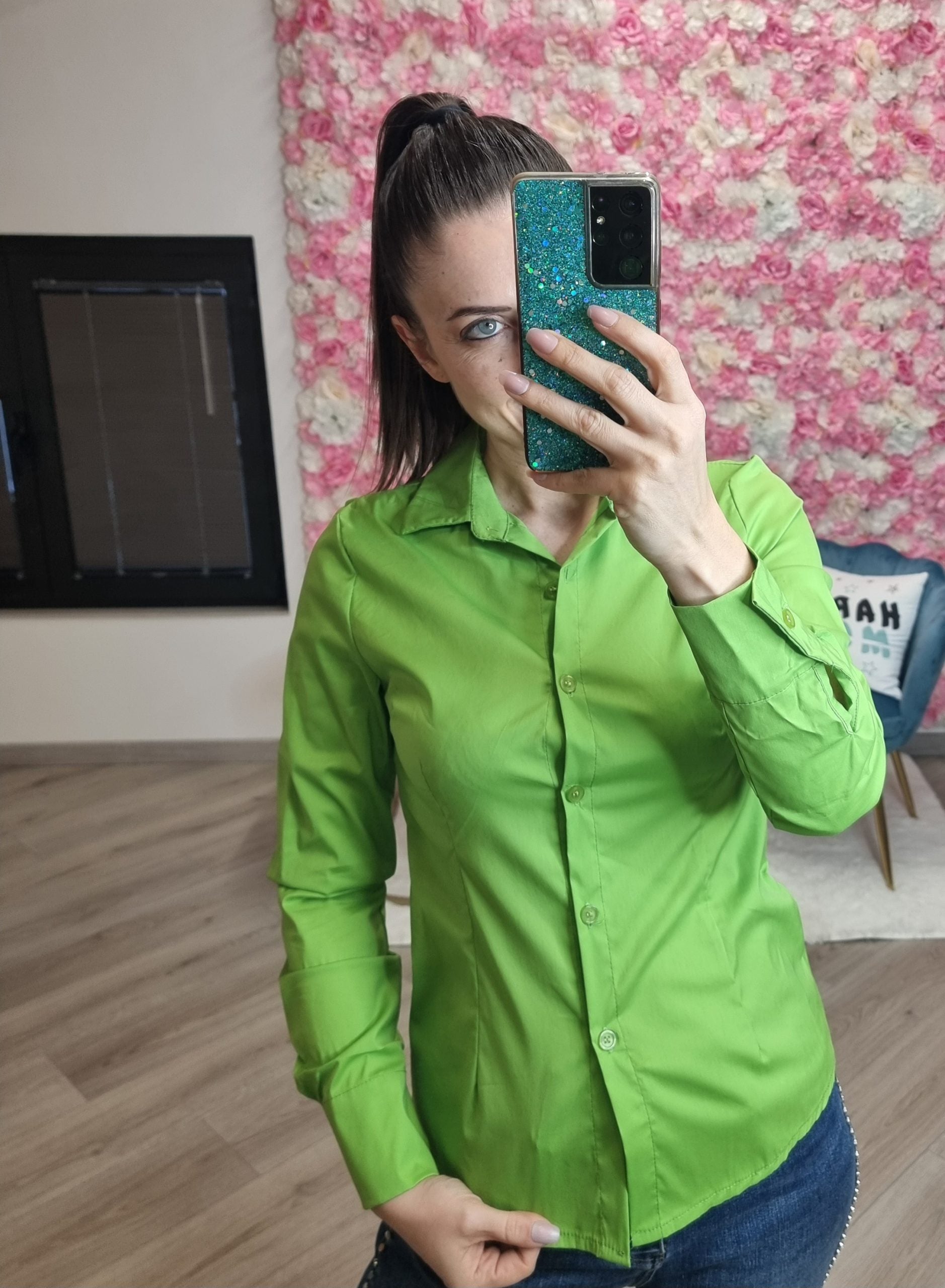 Camicia basic verde