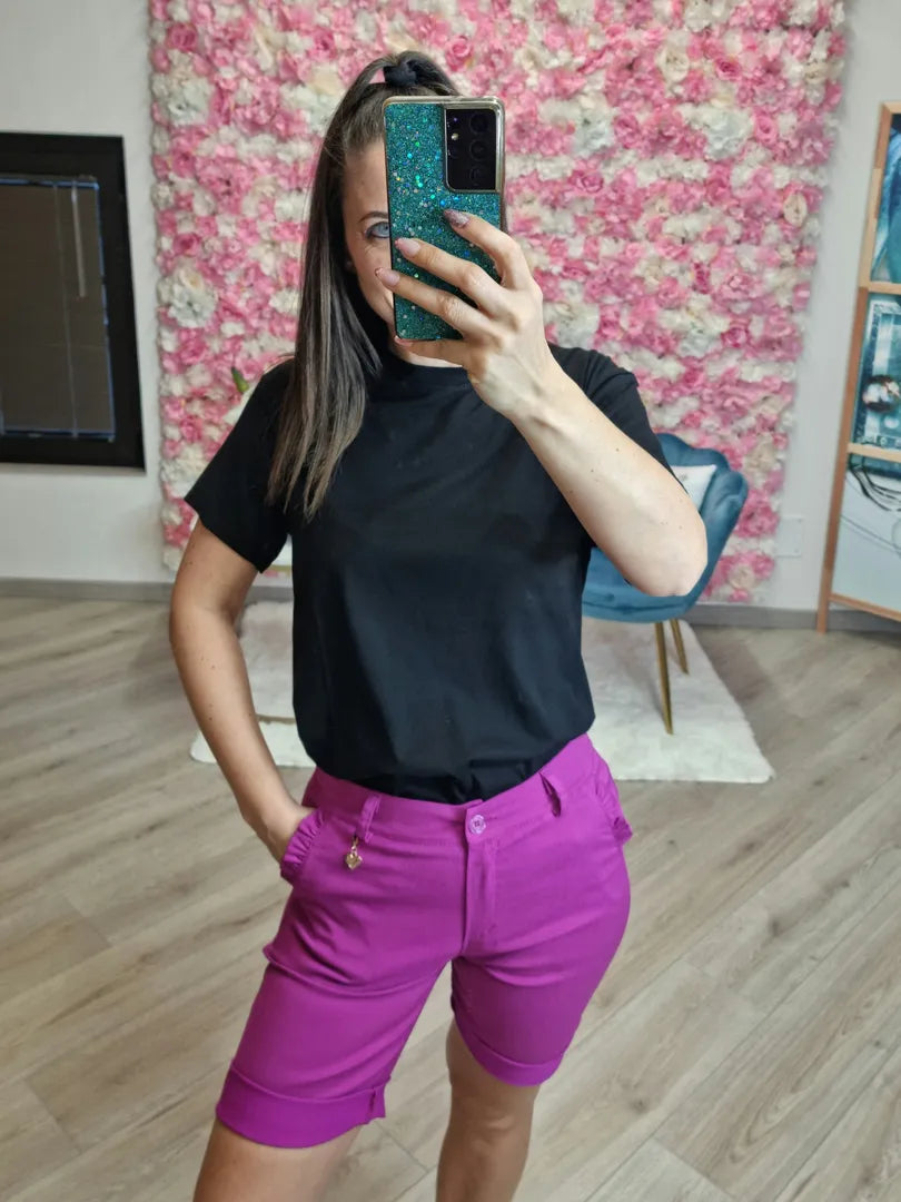 Bermuda cuore magenta