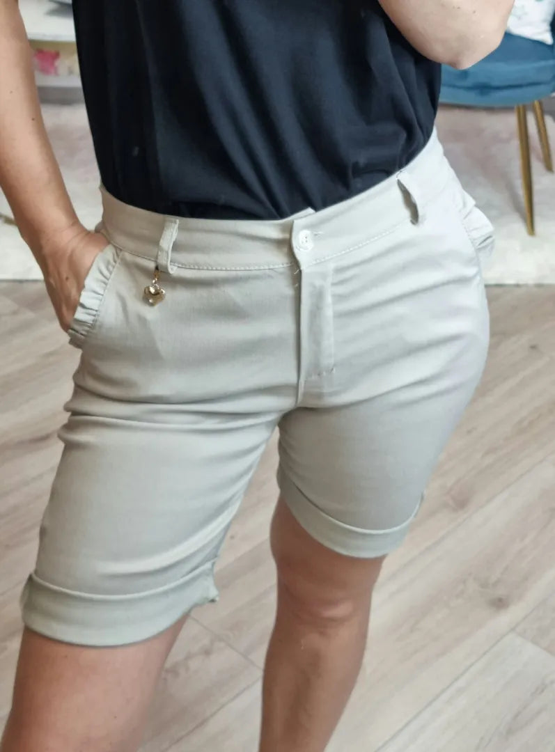 Bermuda cuore beige