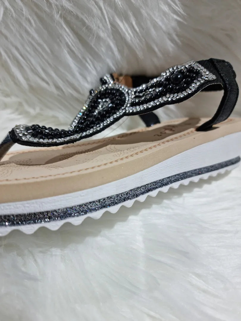 Sandalo infradito lurex