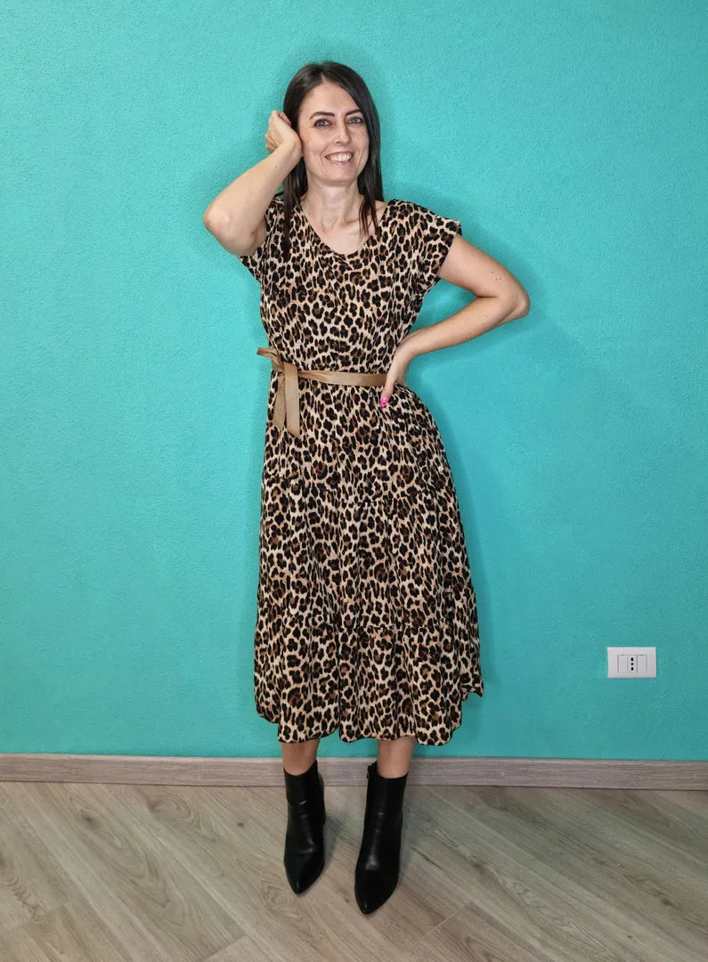 Abito animalier alyssa