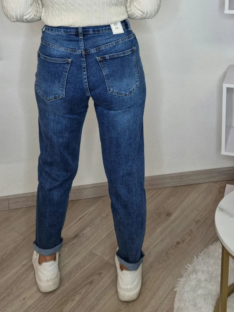 Jeans mom punti luce