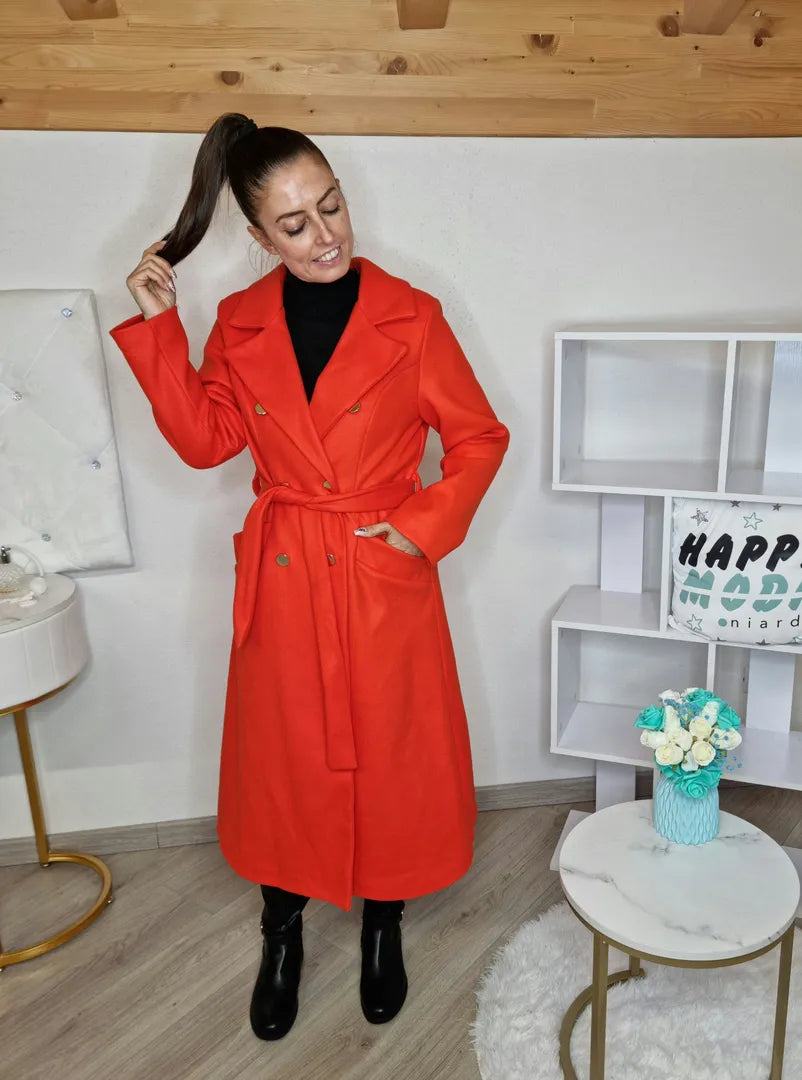 Cappotto nodo arancio