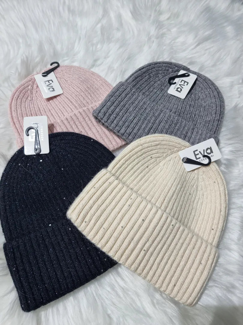 Berretta costine lurex (vari colori)