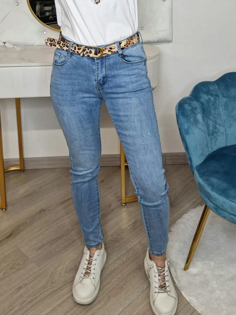 Jeans skinny leopard civico