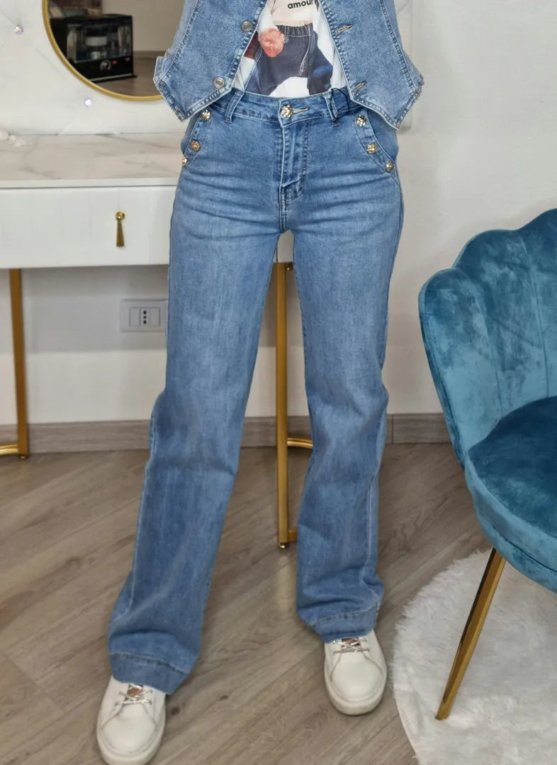 Jeans bottoni civico