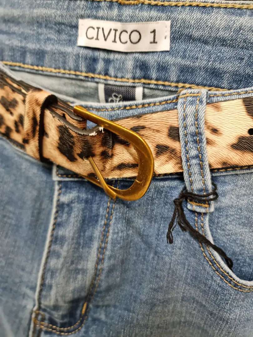 Jeans skinny leopard civico