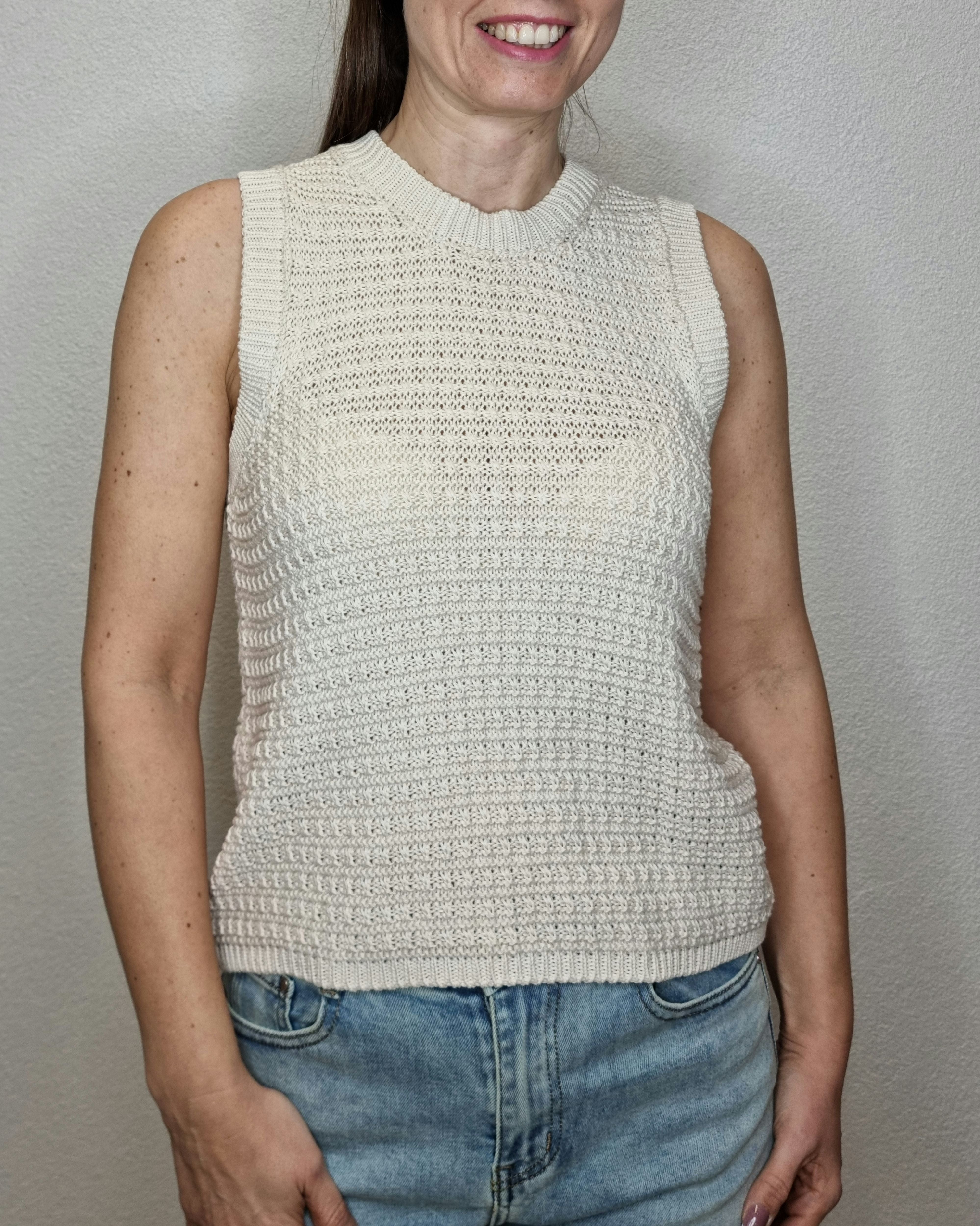 MAGLIA GILET CIVICO BEIGE