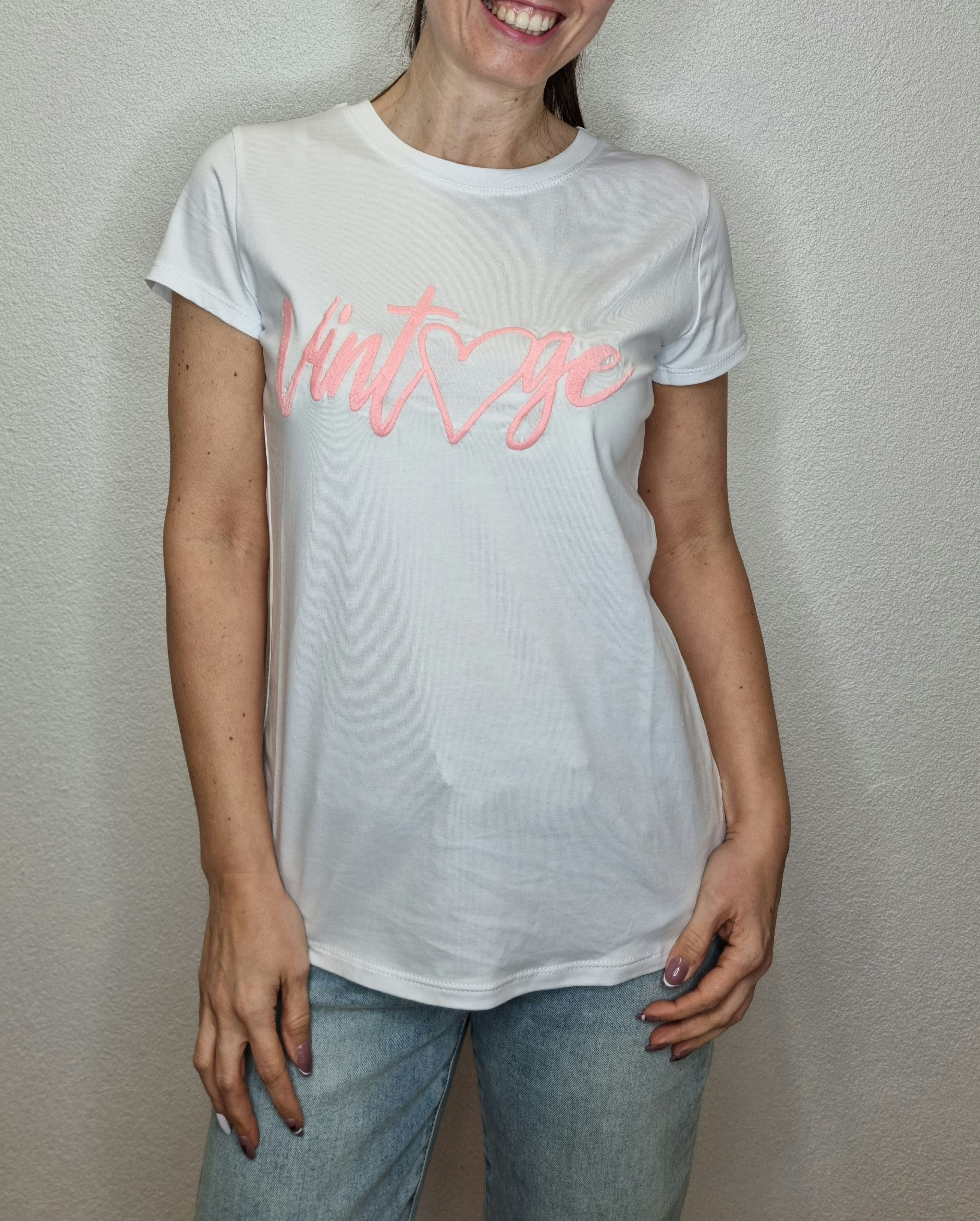 T-SHIRT CIVICO VINTAGE ROSA