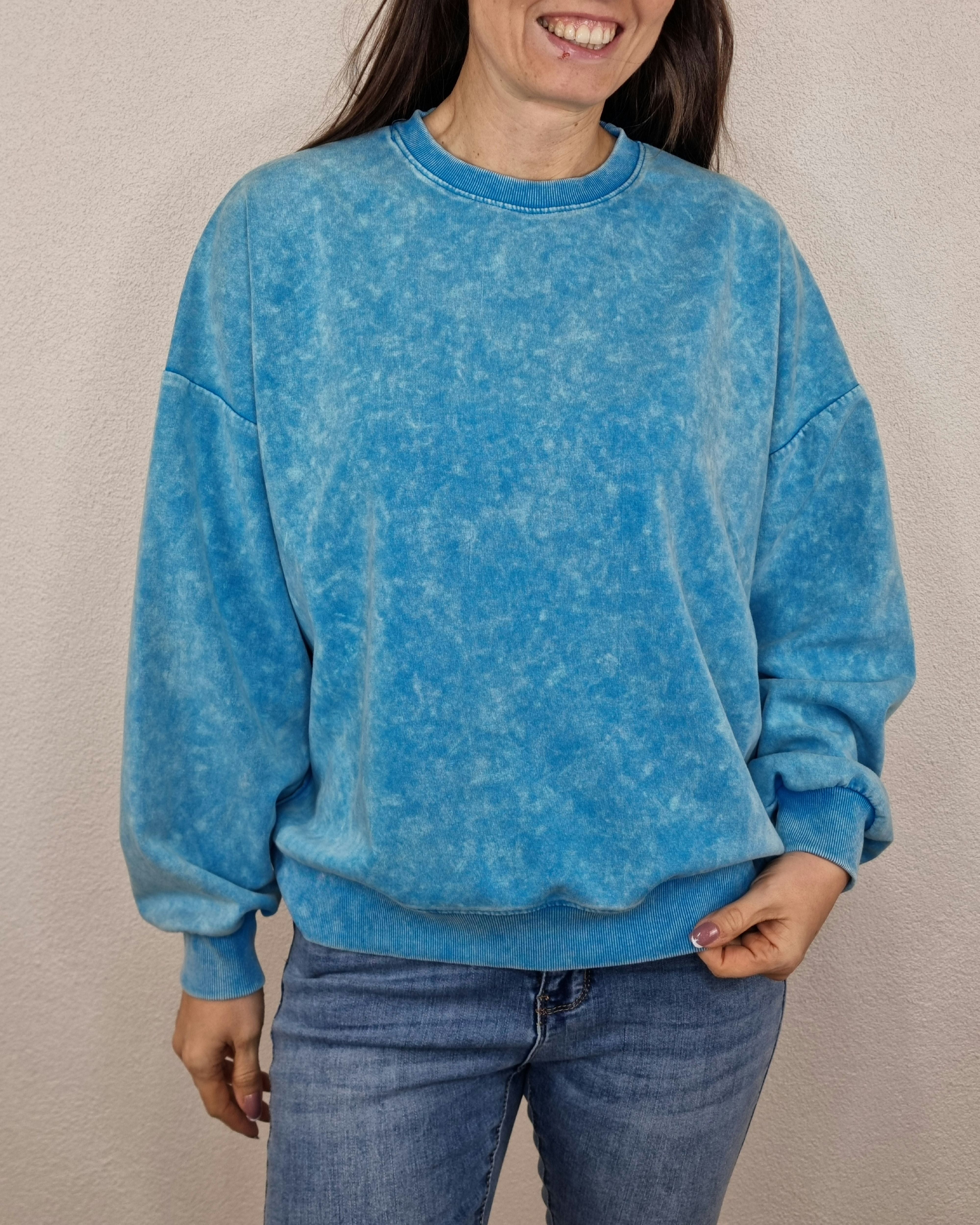 Felpa Tie die azzurra