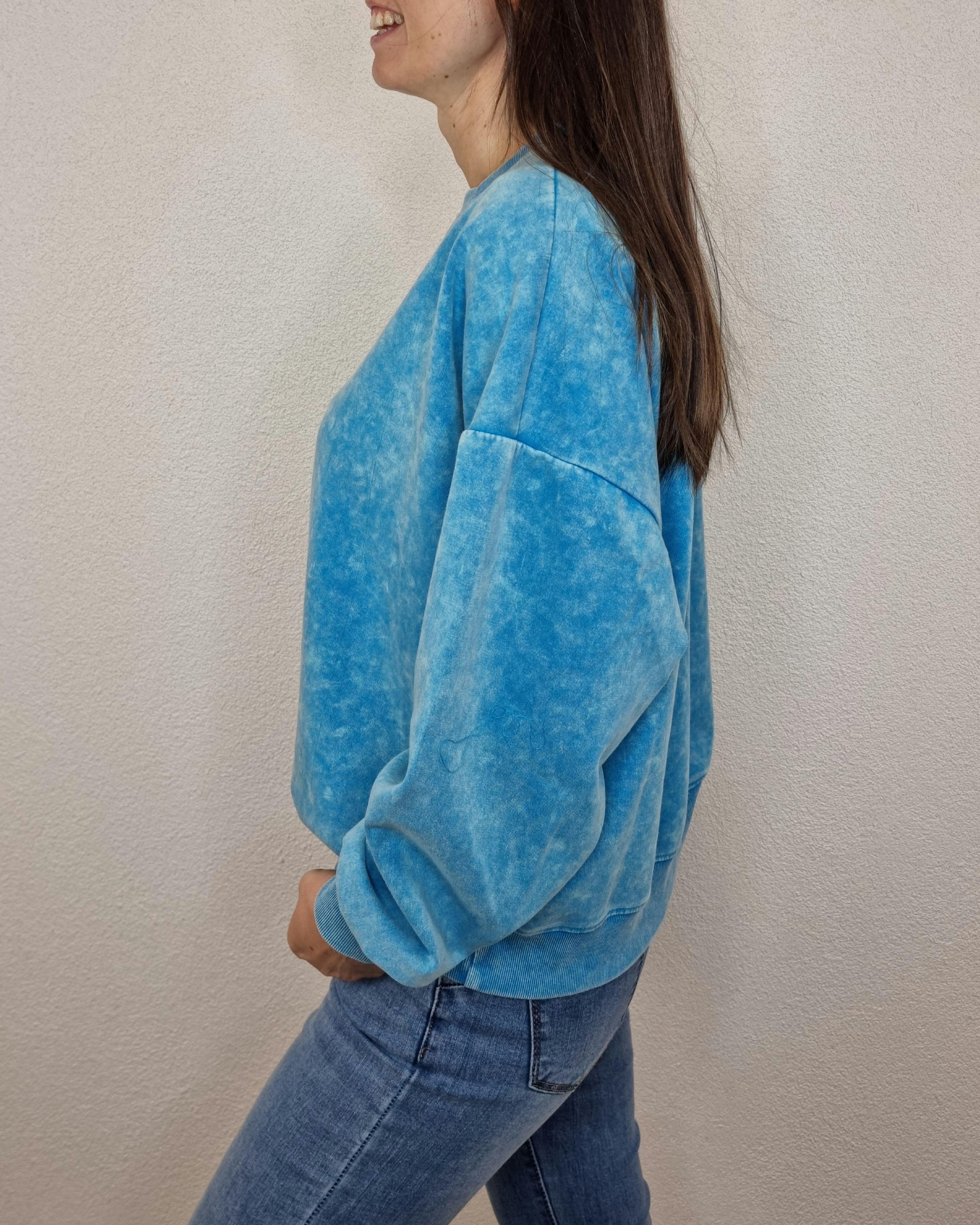 Felpa Tie die azzurra