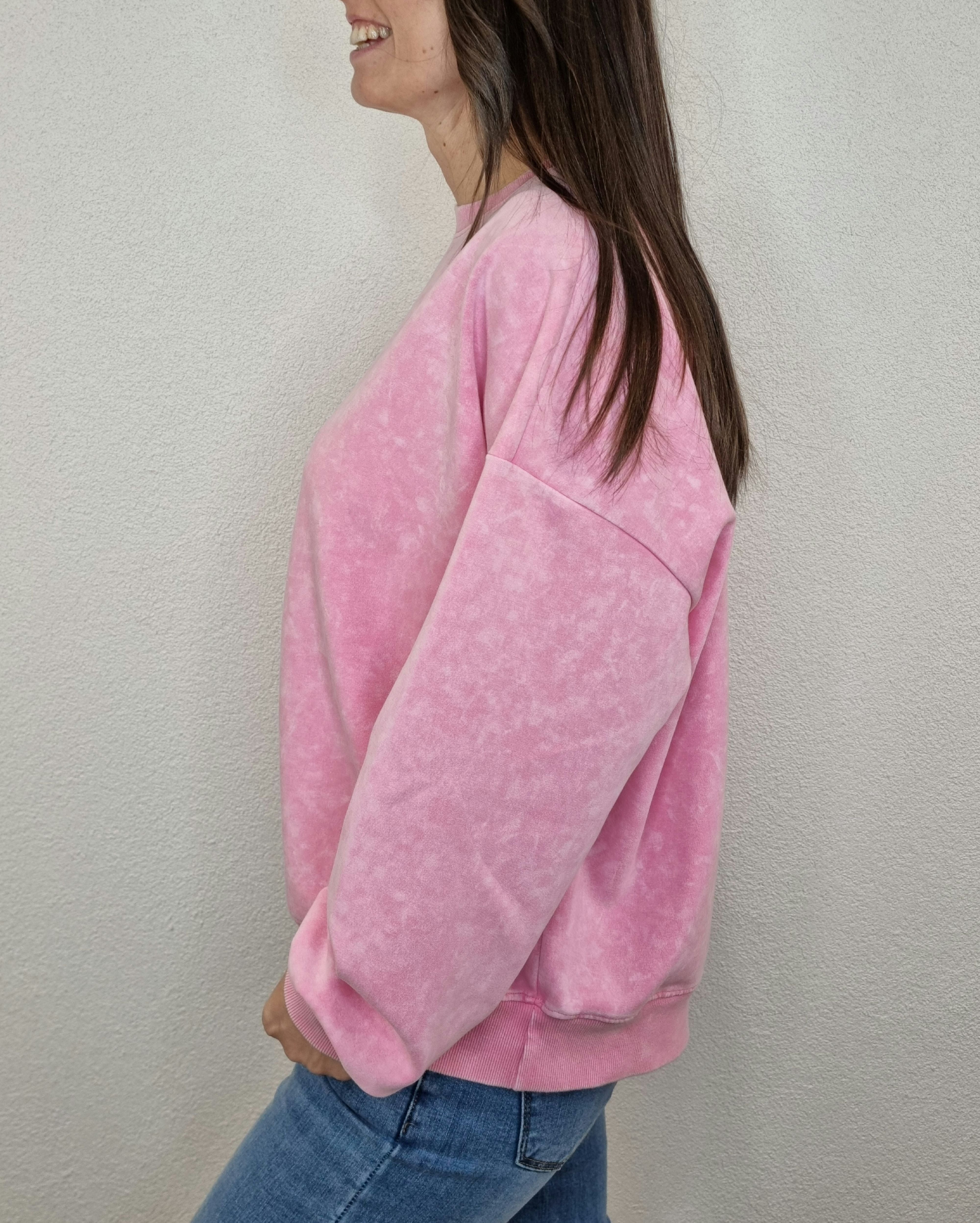 Felpa Tie die rosa