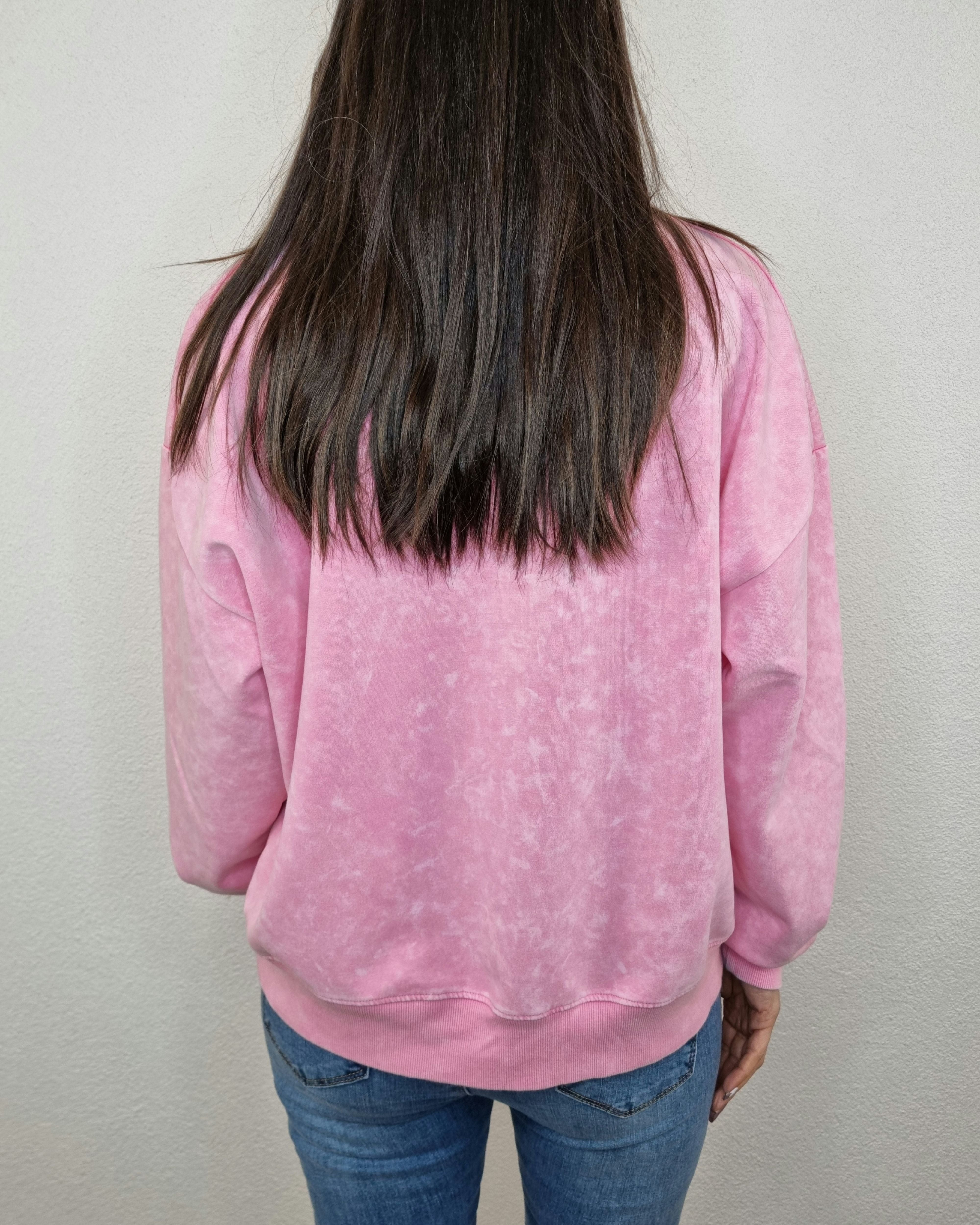 Felpa Tie die rosa