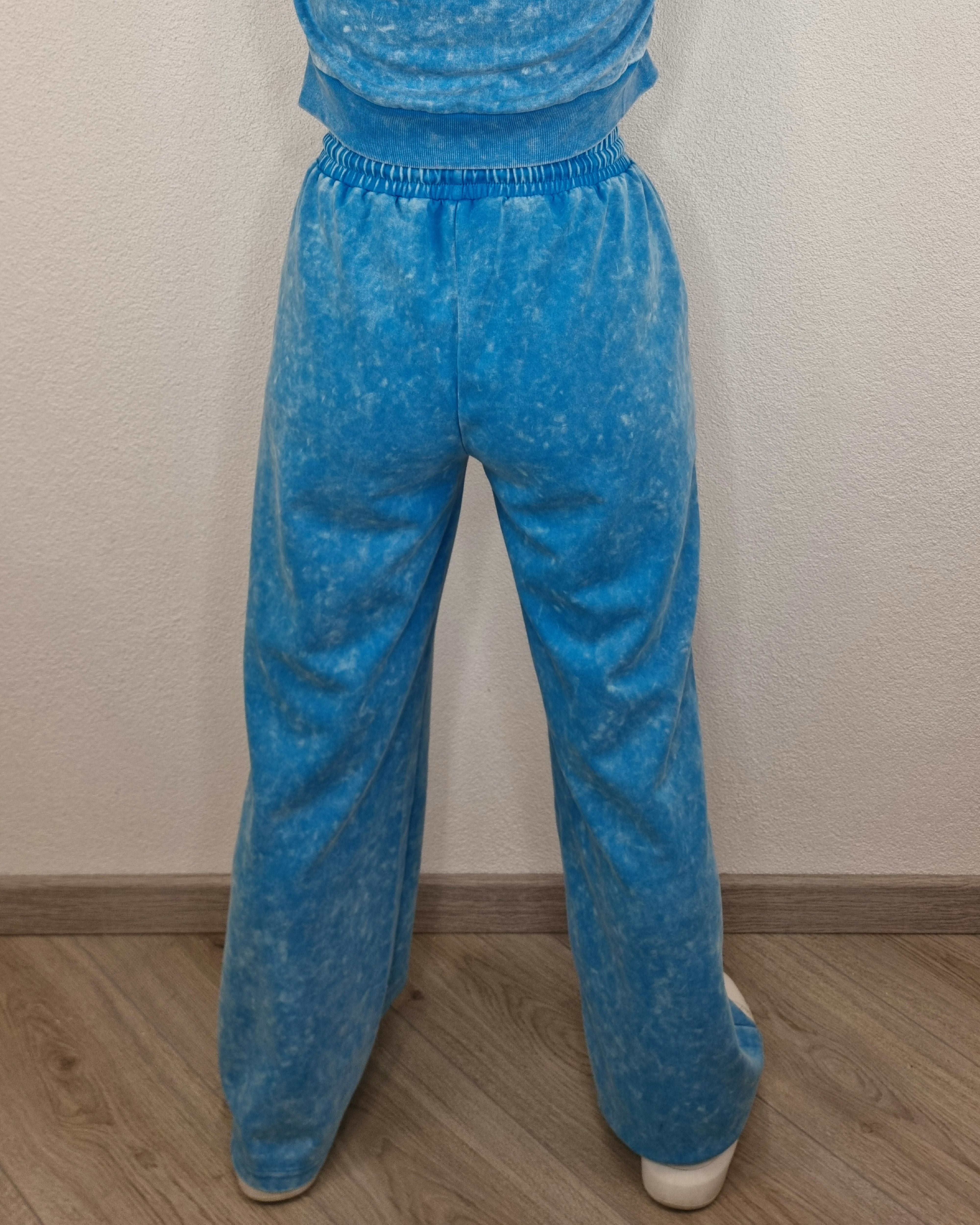 PANTALONE tie azzurro