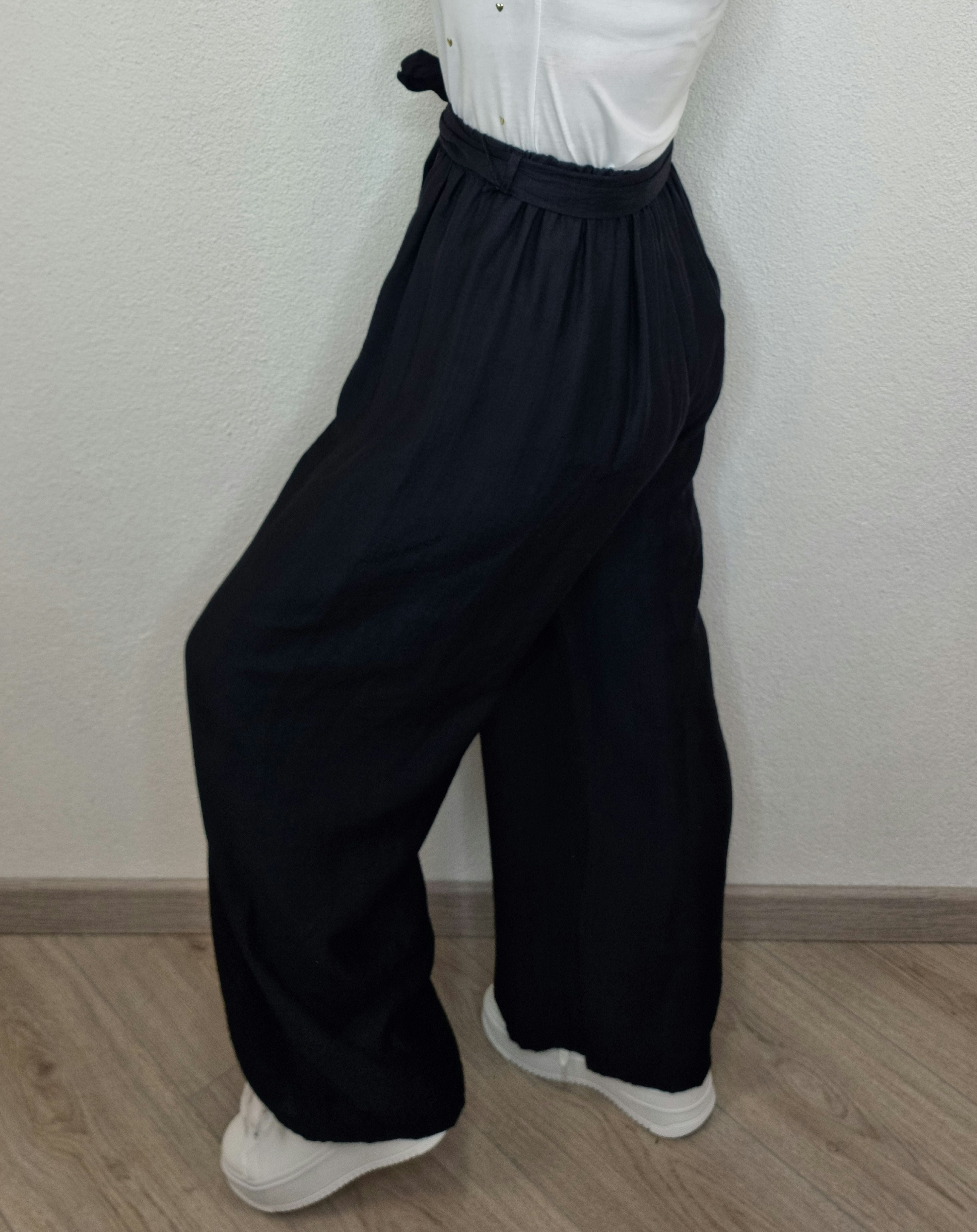 PANTALONE FIOCCO NERO