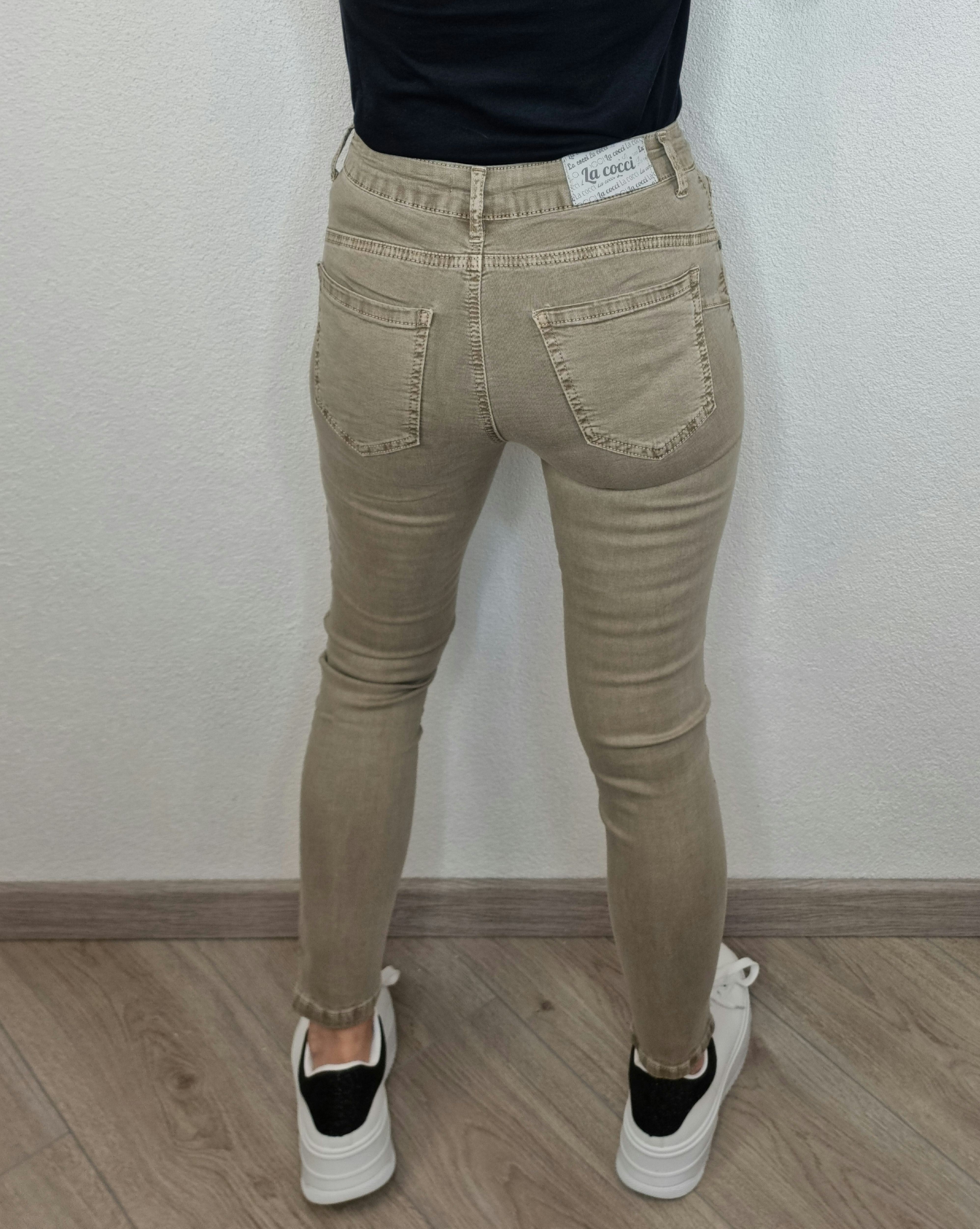 JEANS SKINNY COCCINELLA CUOIO