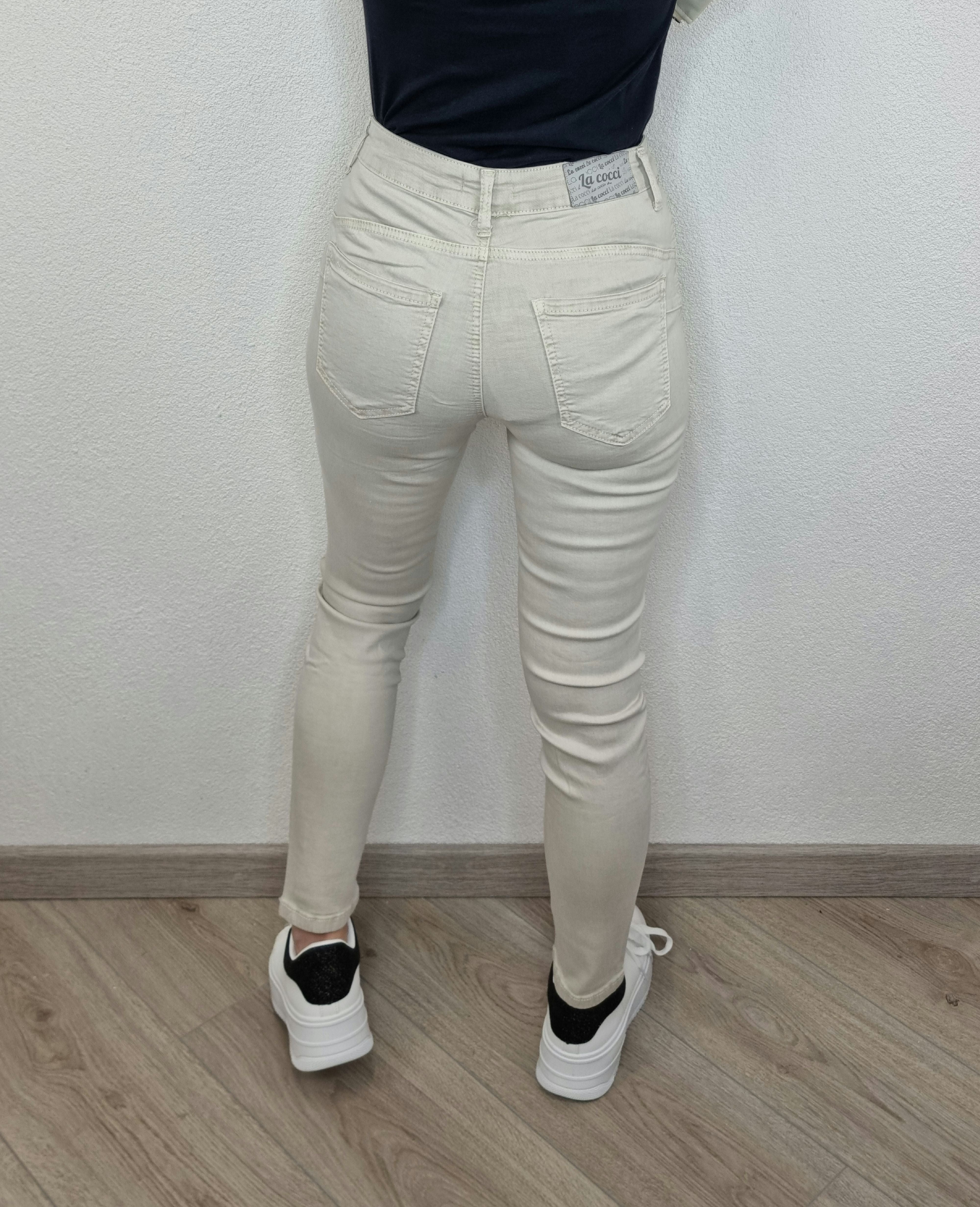 JEANS SKINNY COCCINELLA BEIGE