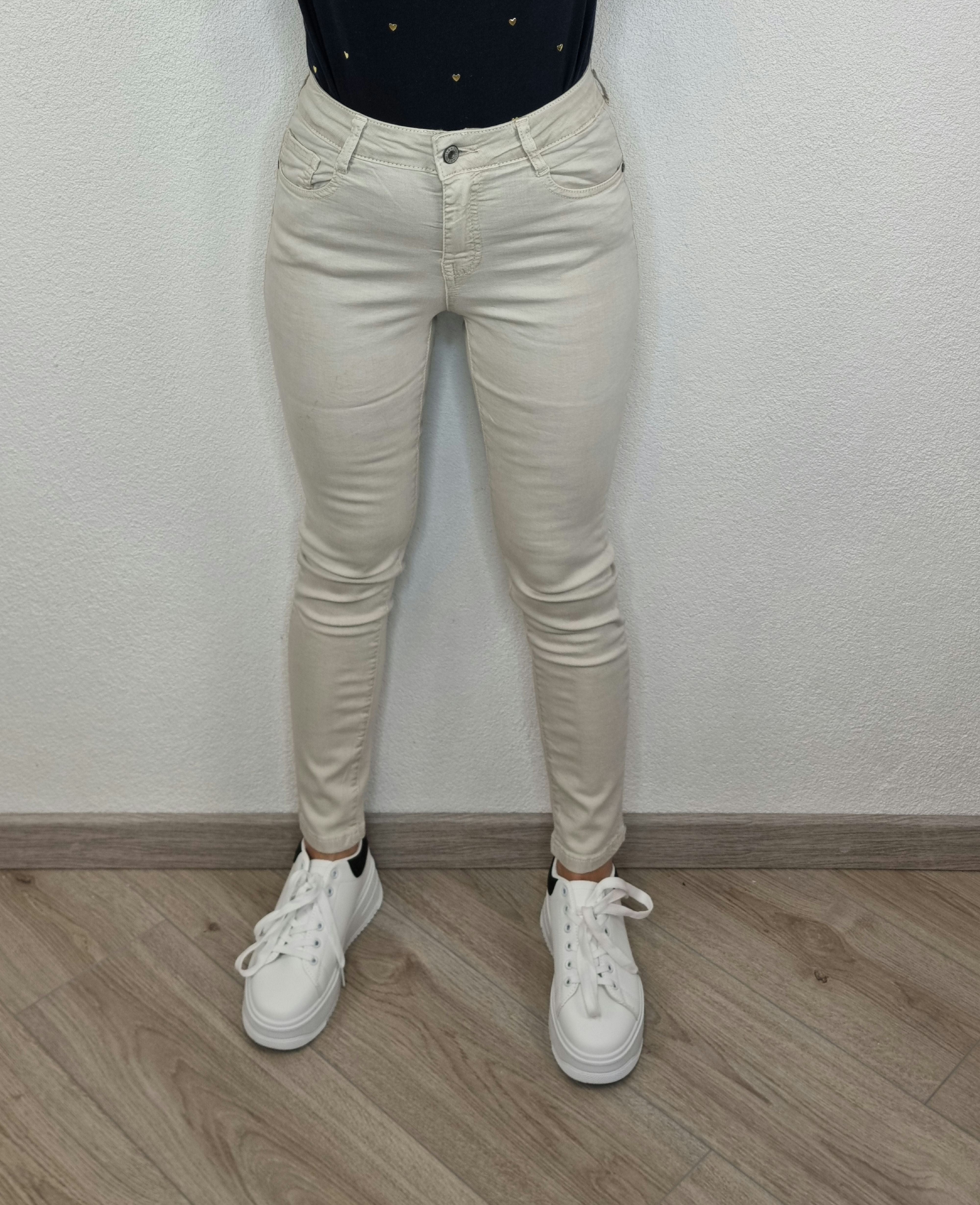 JEANS SKINNY COCCINELLA BEIGE