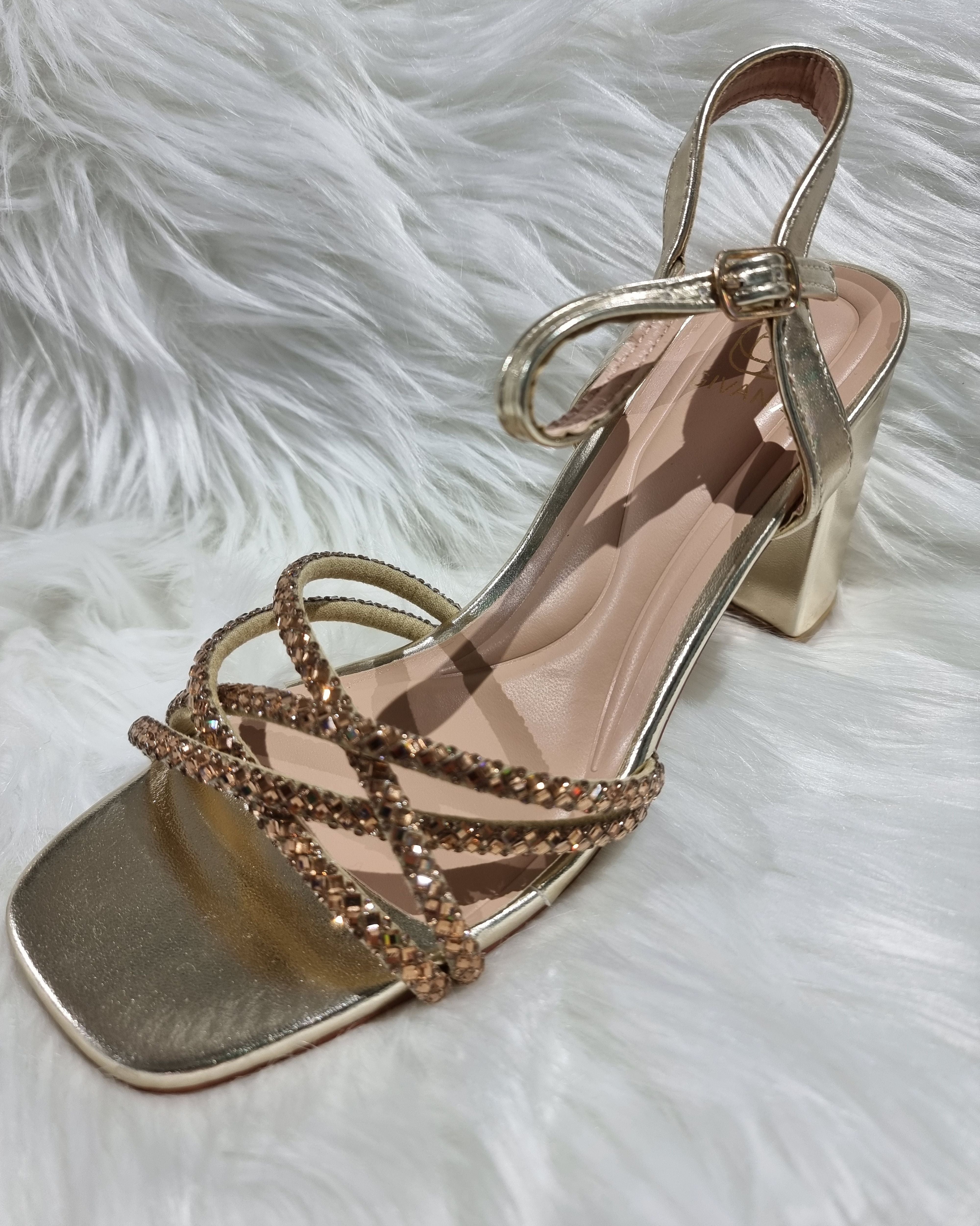 SANDALO STRASS ORO