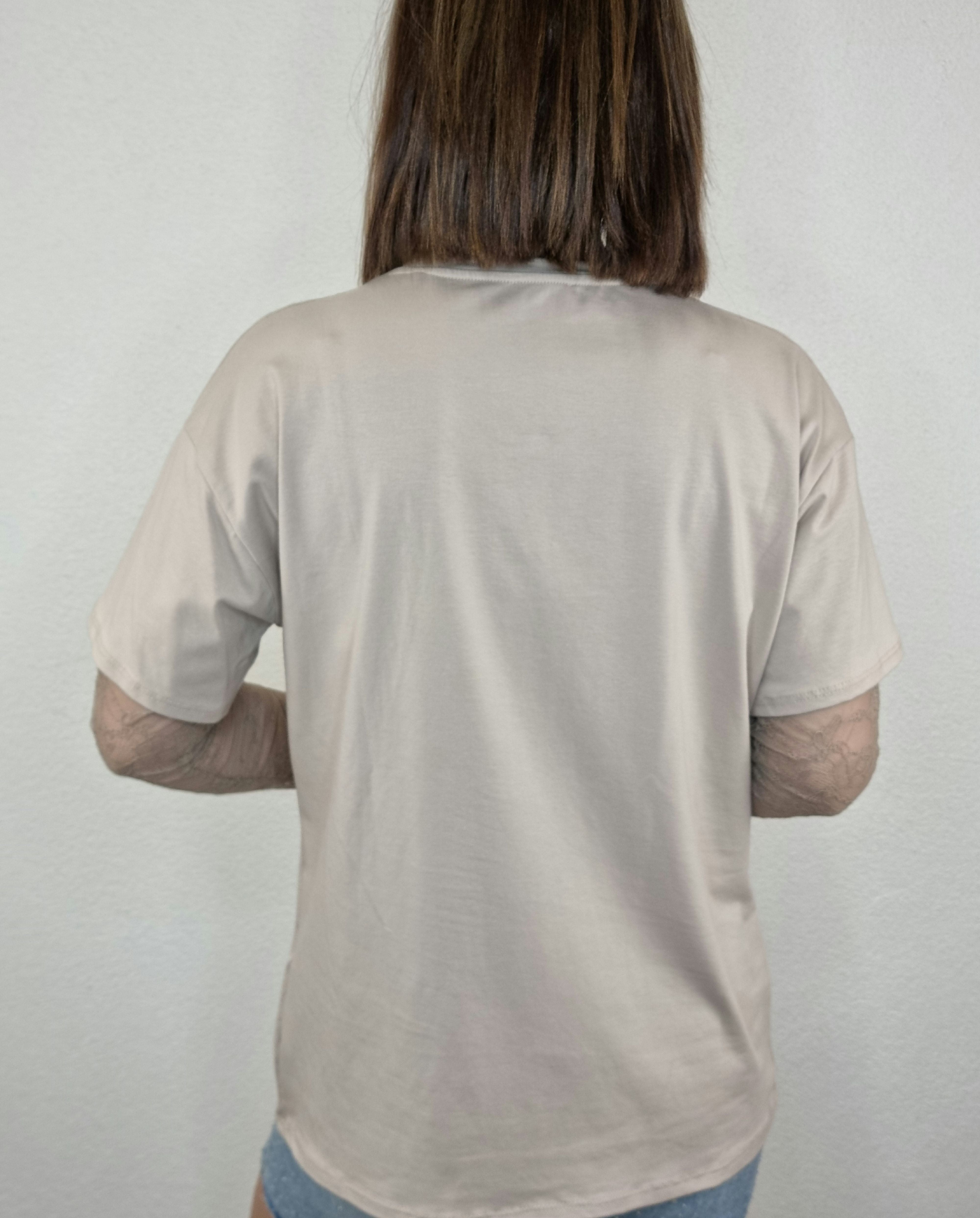 T-SHIRT PIZZO BEIGE