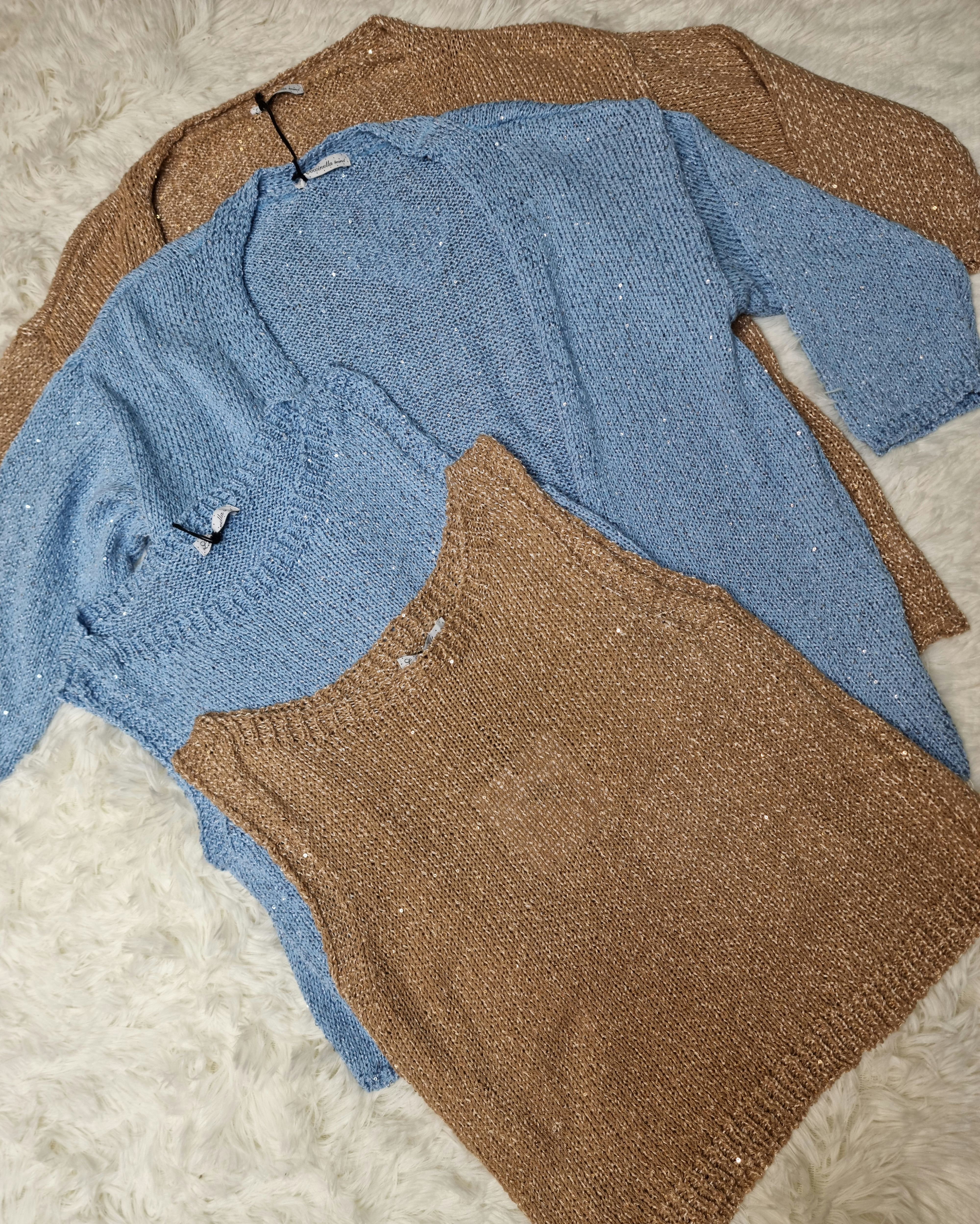 CARDIGAN COCCINELLA CIELO