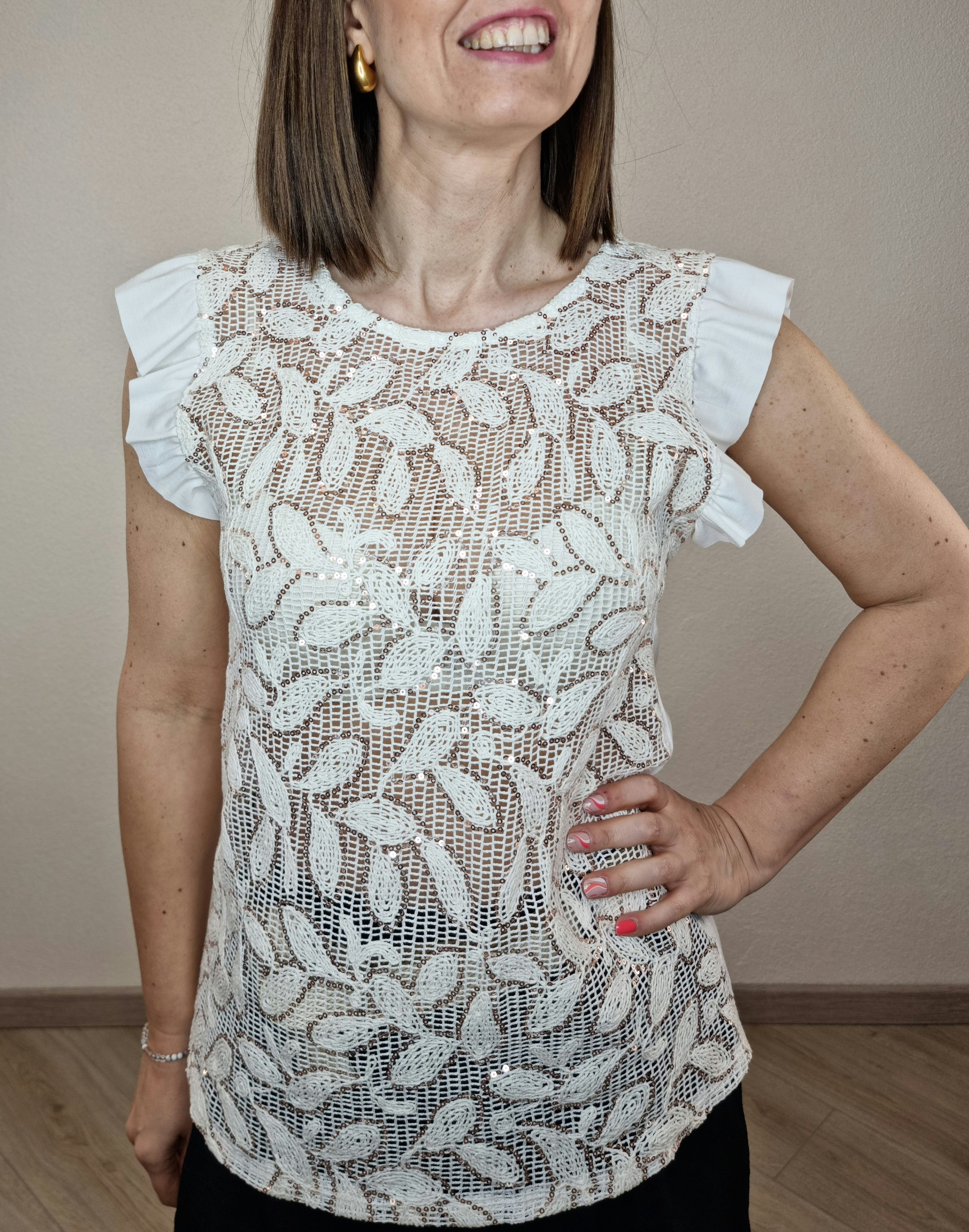 T-SHIRT RICAMO BIANCA