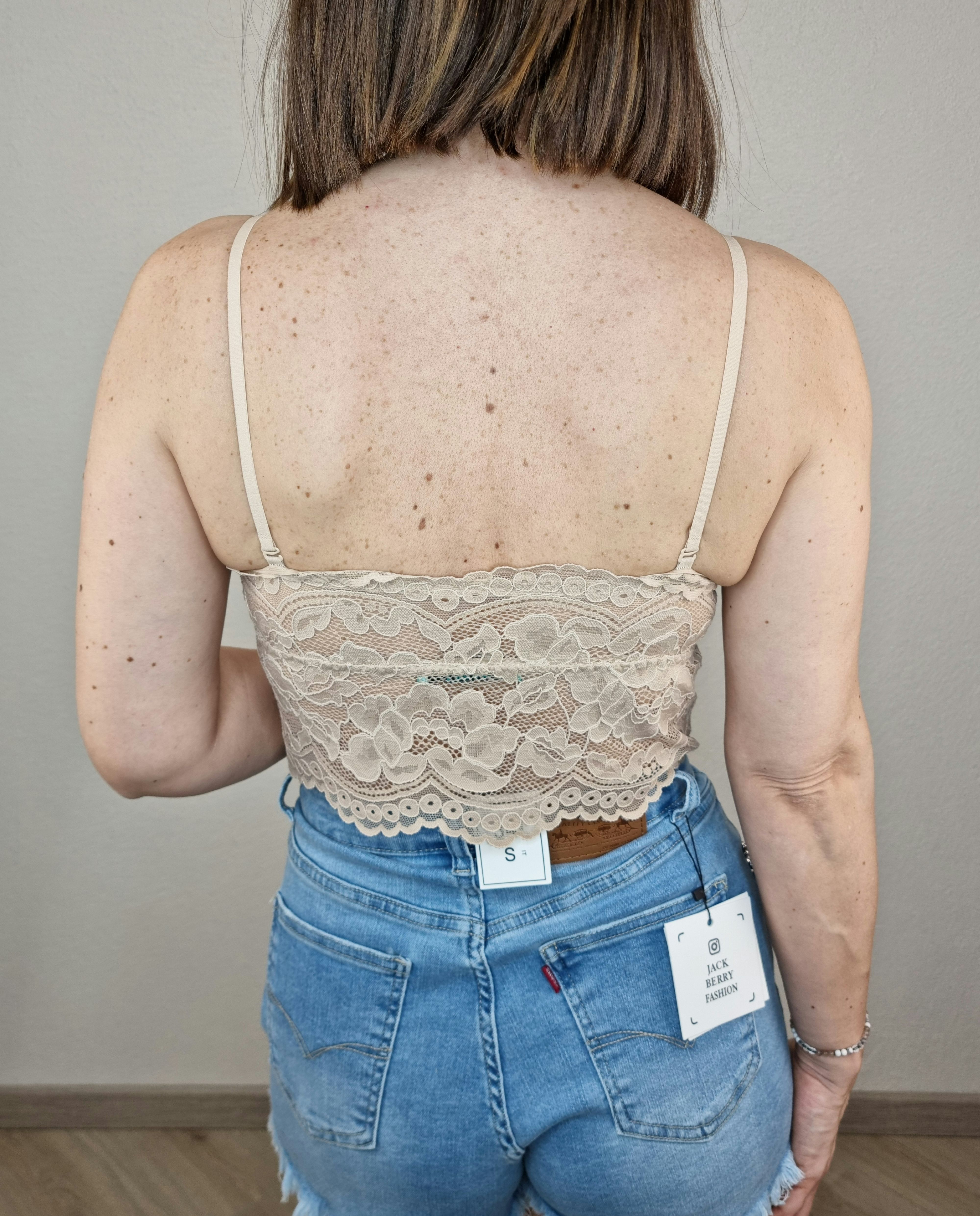 TOP PIZZO BRALETTE NUDE