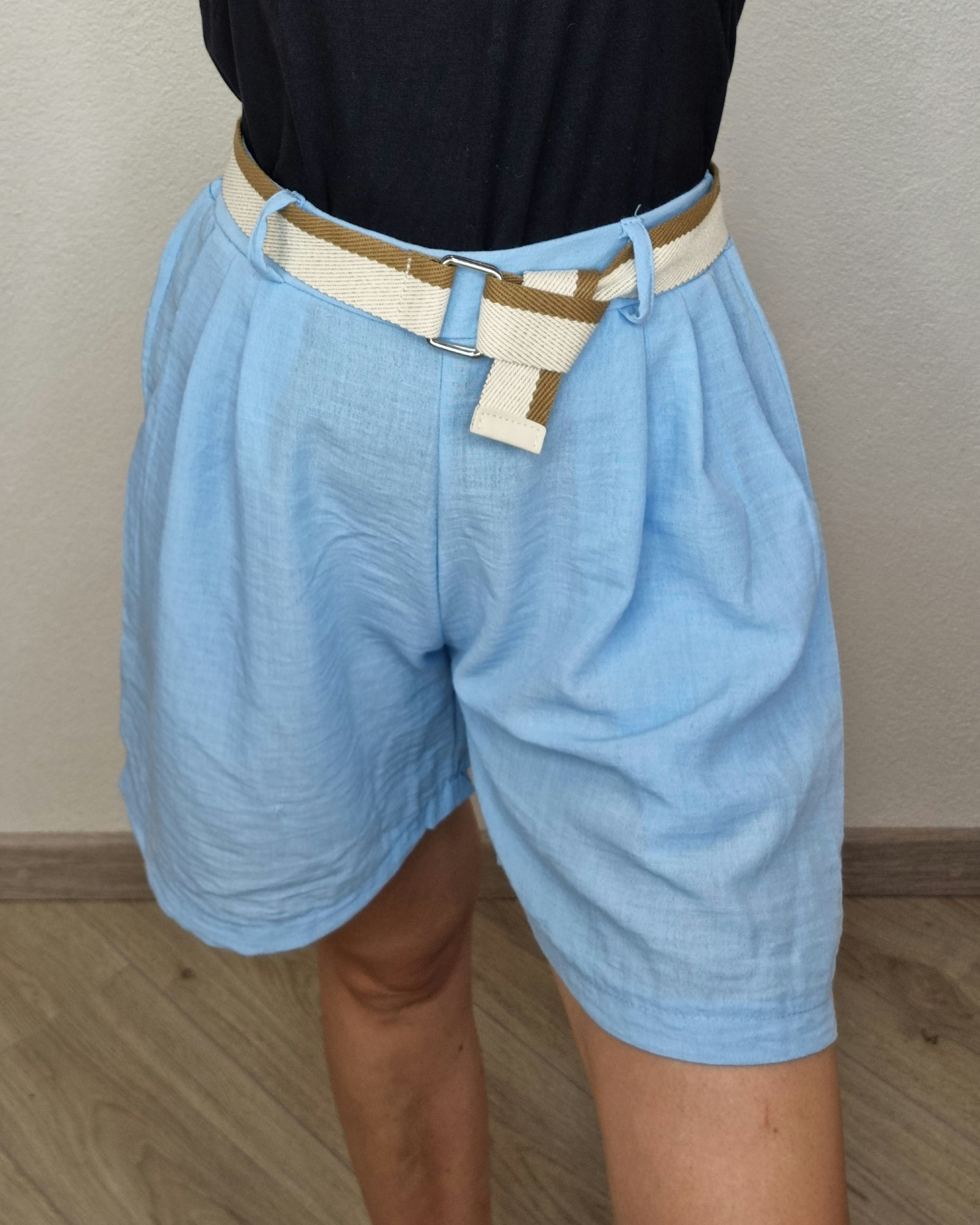 SHORT CINTA AZZURRO