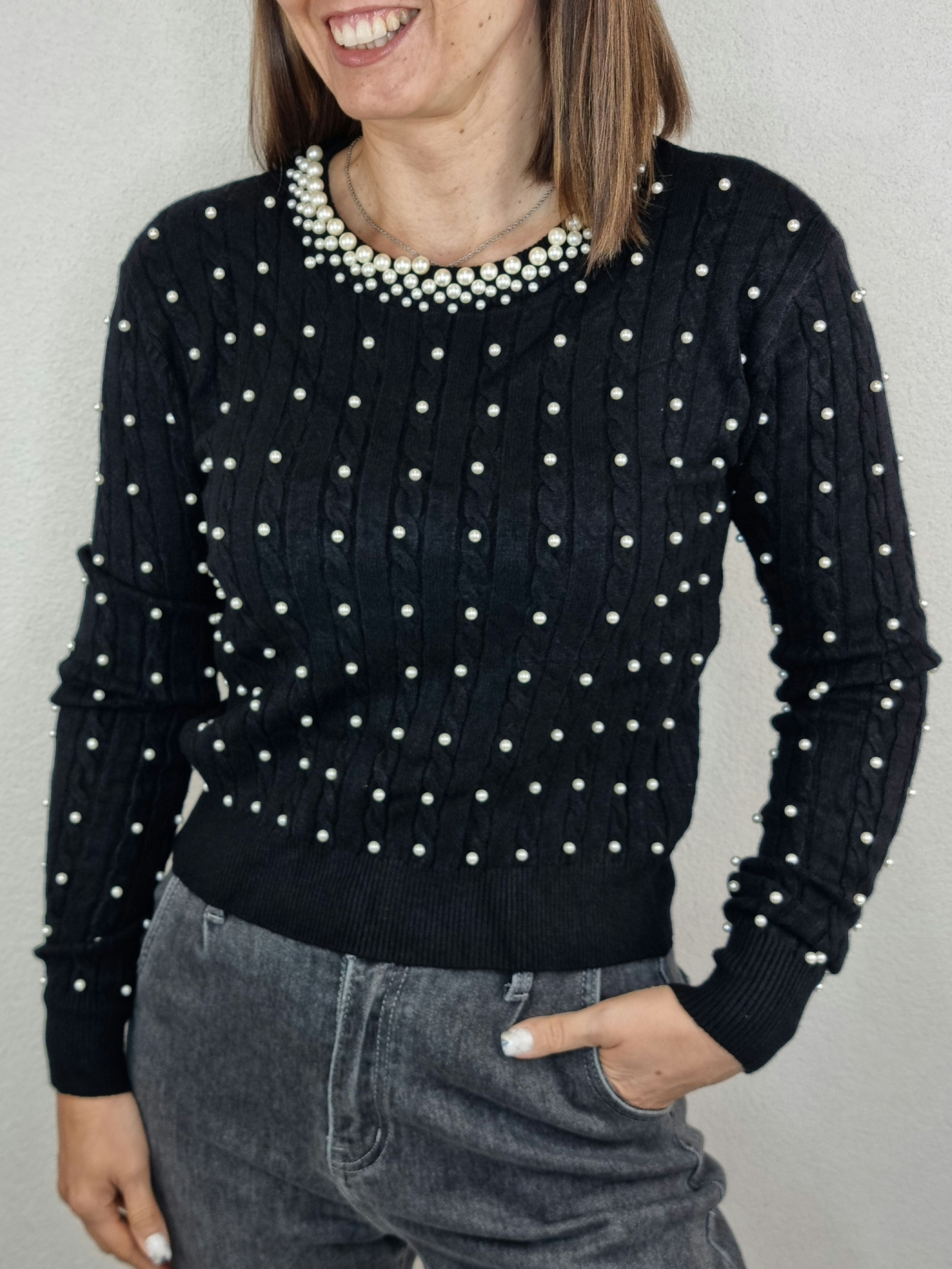 PULL CIVICO PERLE NERO