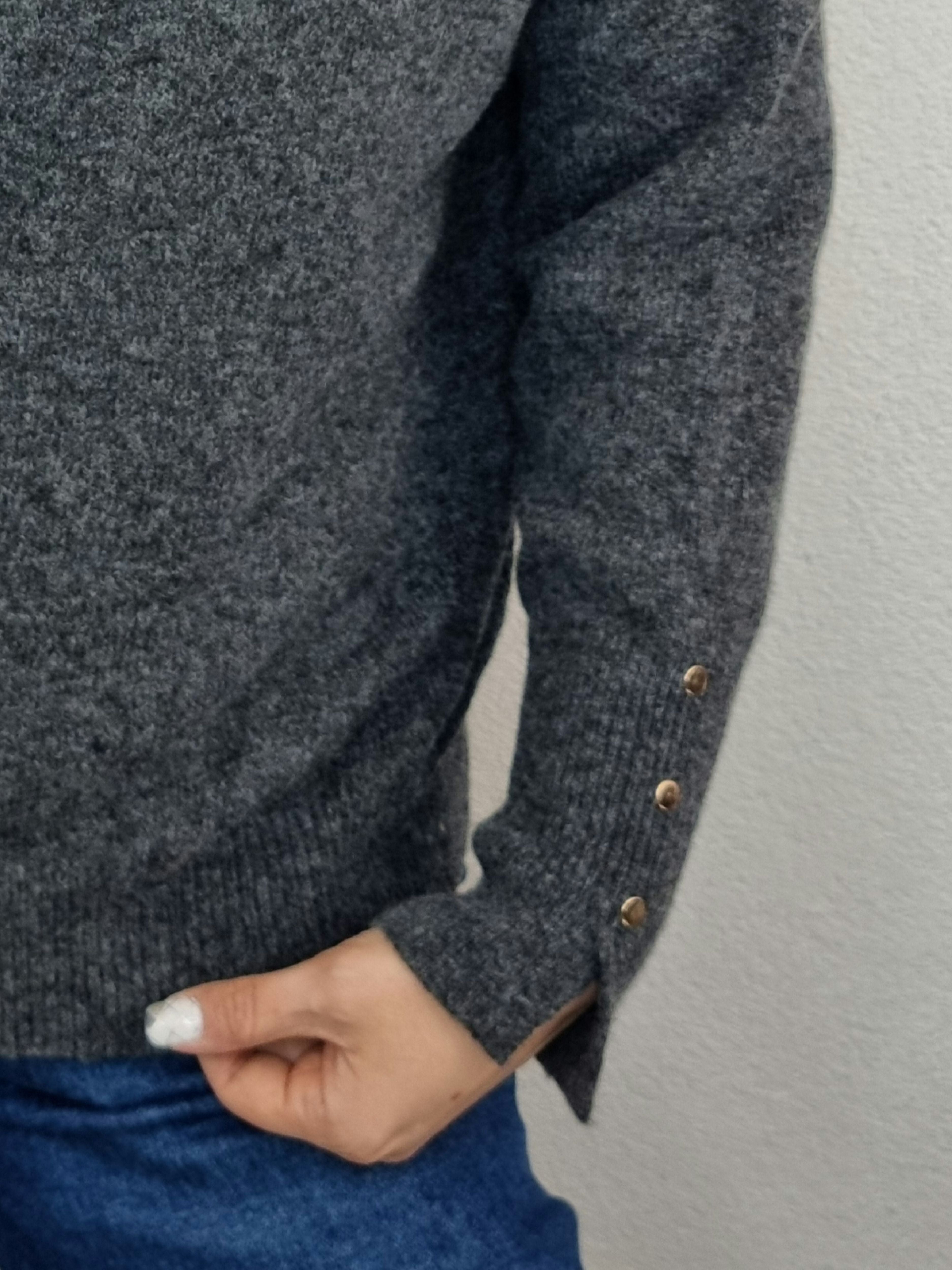 PULL CIVICO BOTTONE GRIGIO