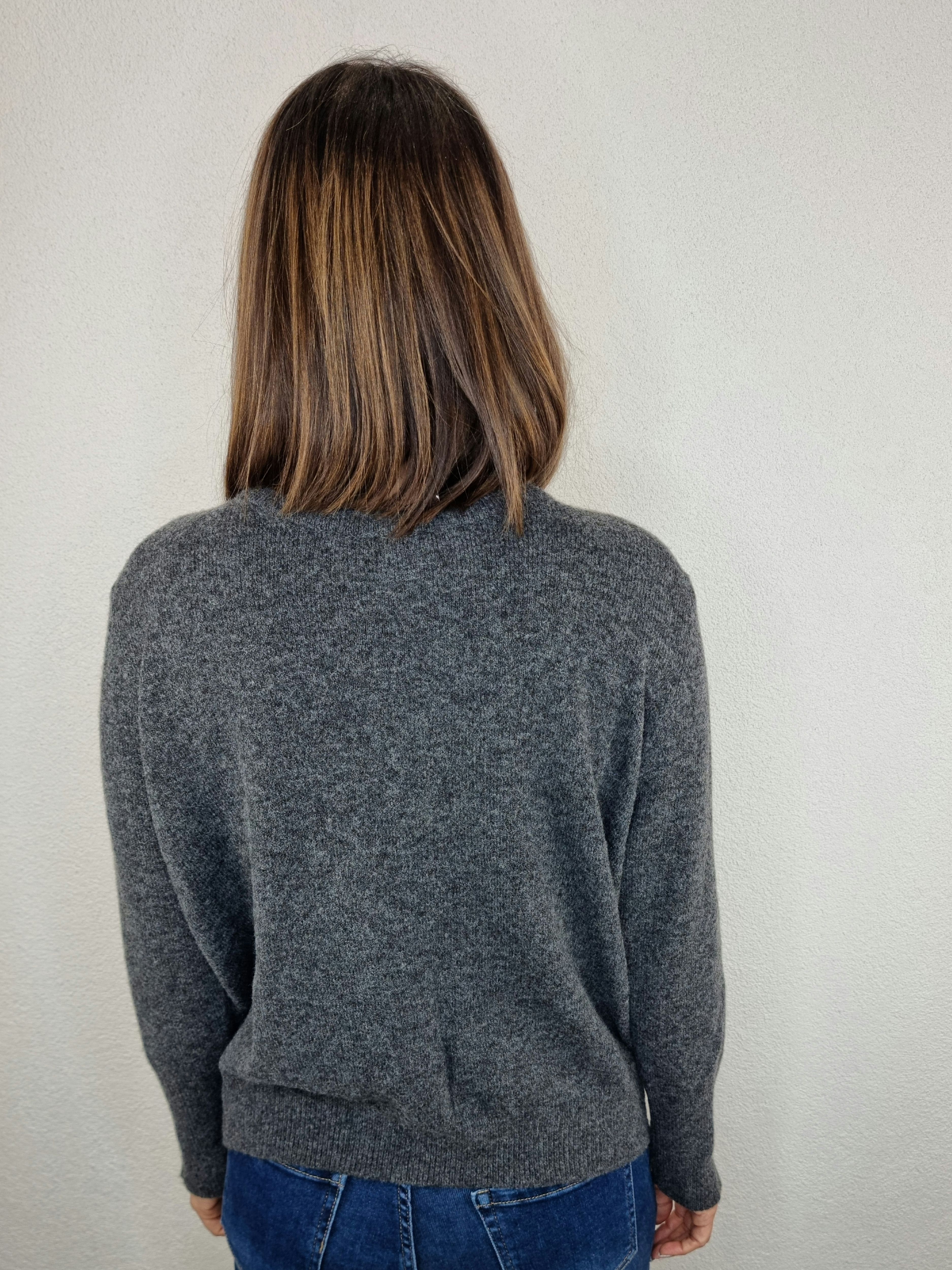 PULL CIVICO BOTTONE GRIGIO