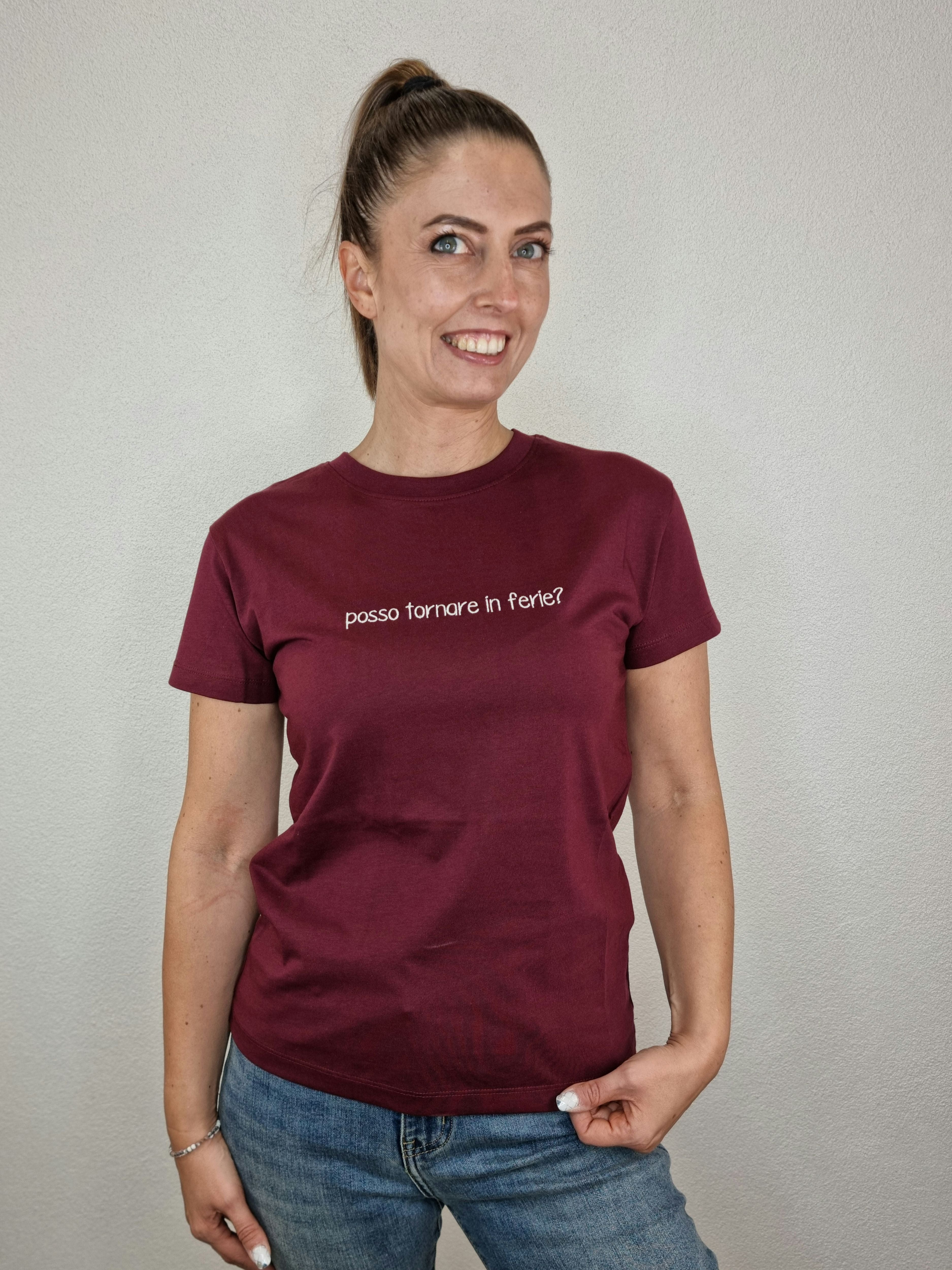 T-SHIRT COCCINELLA FERIE BORDEAUX