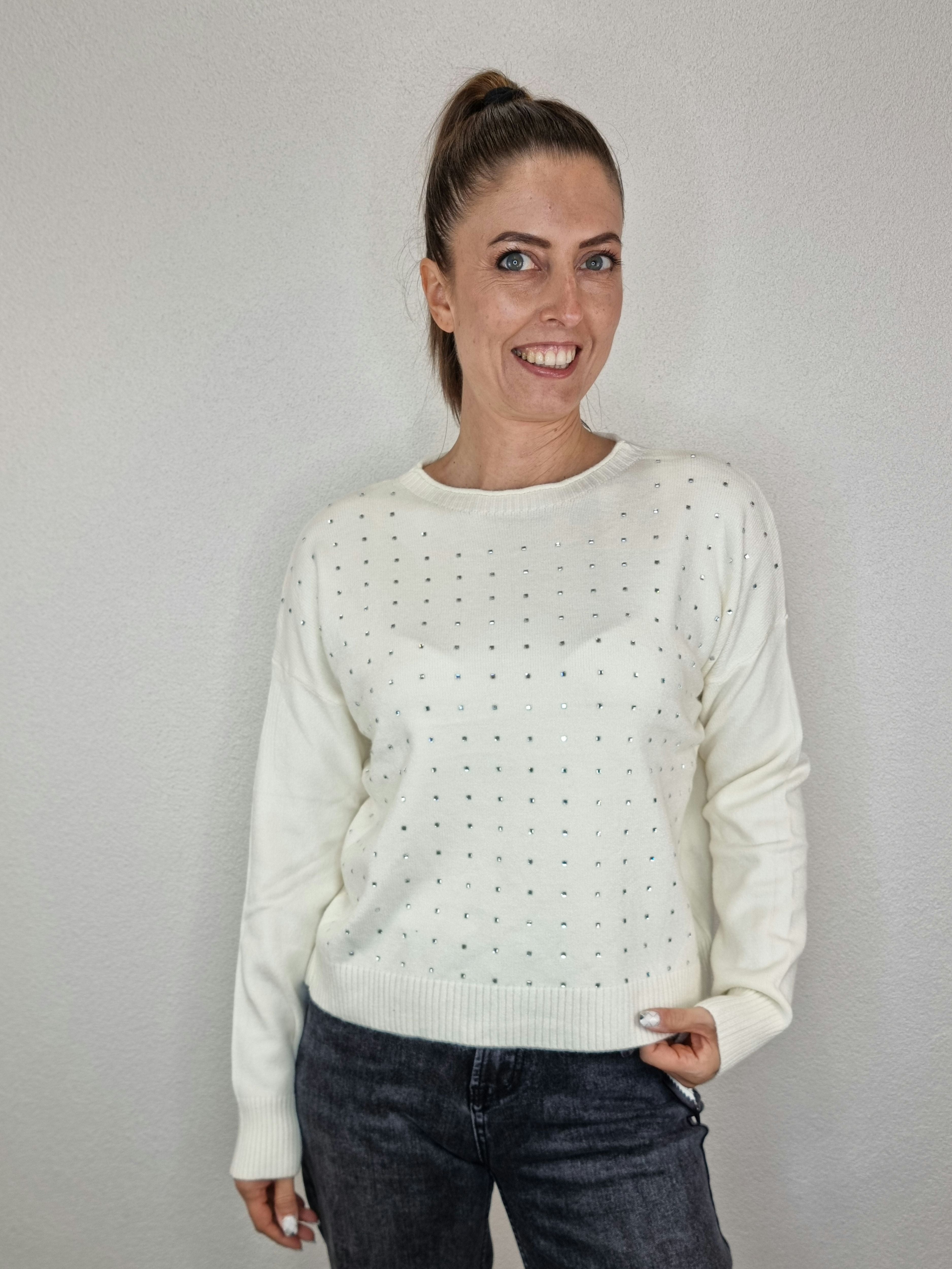 PULL COCCINELLA STRASS PANNA