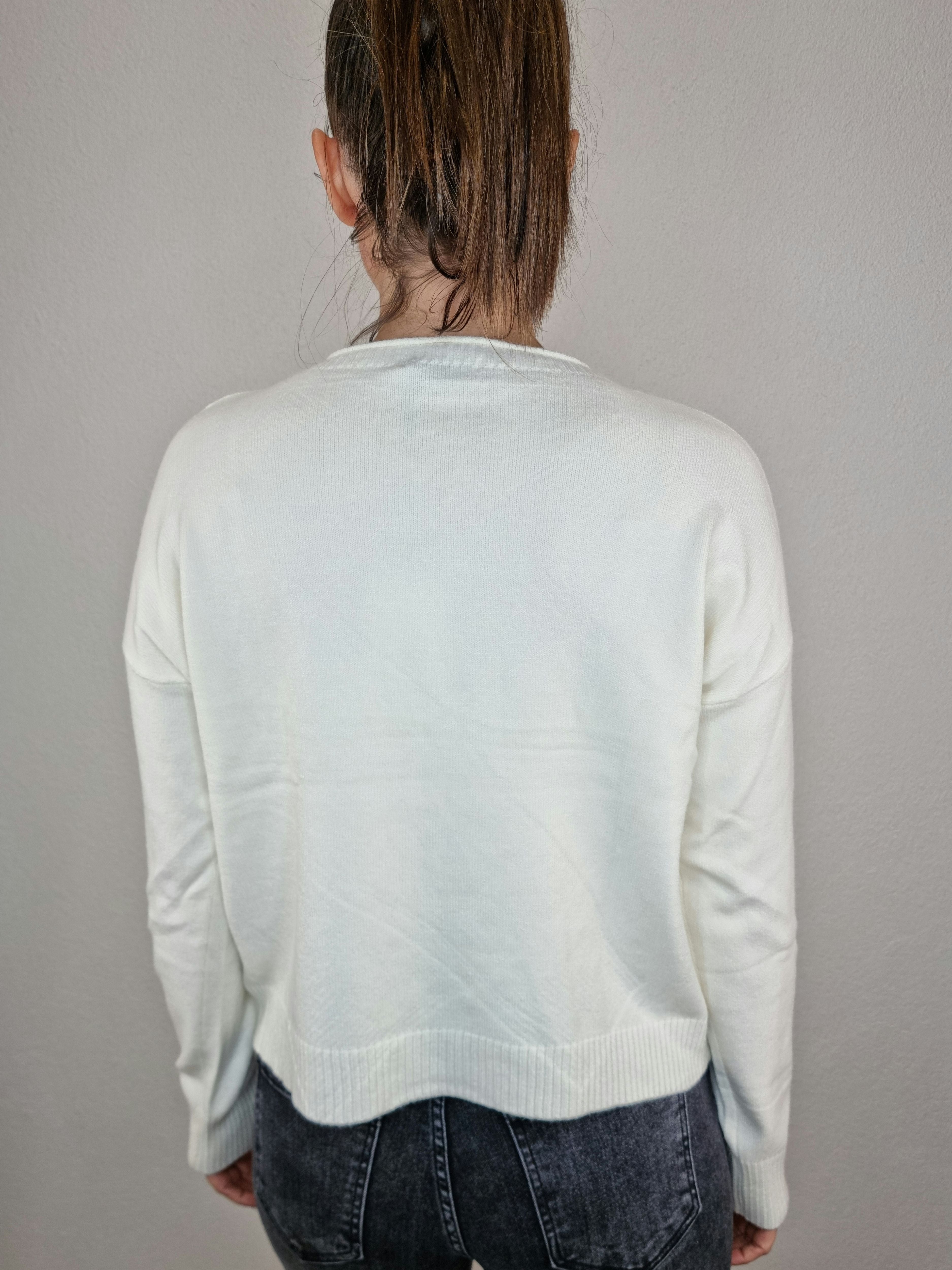 PULL COCCINELLA STRASS PANNA