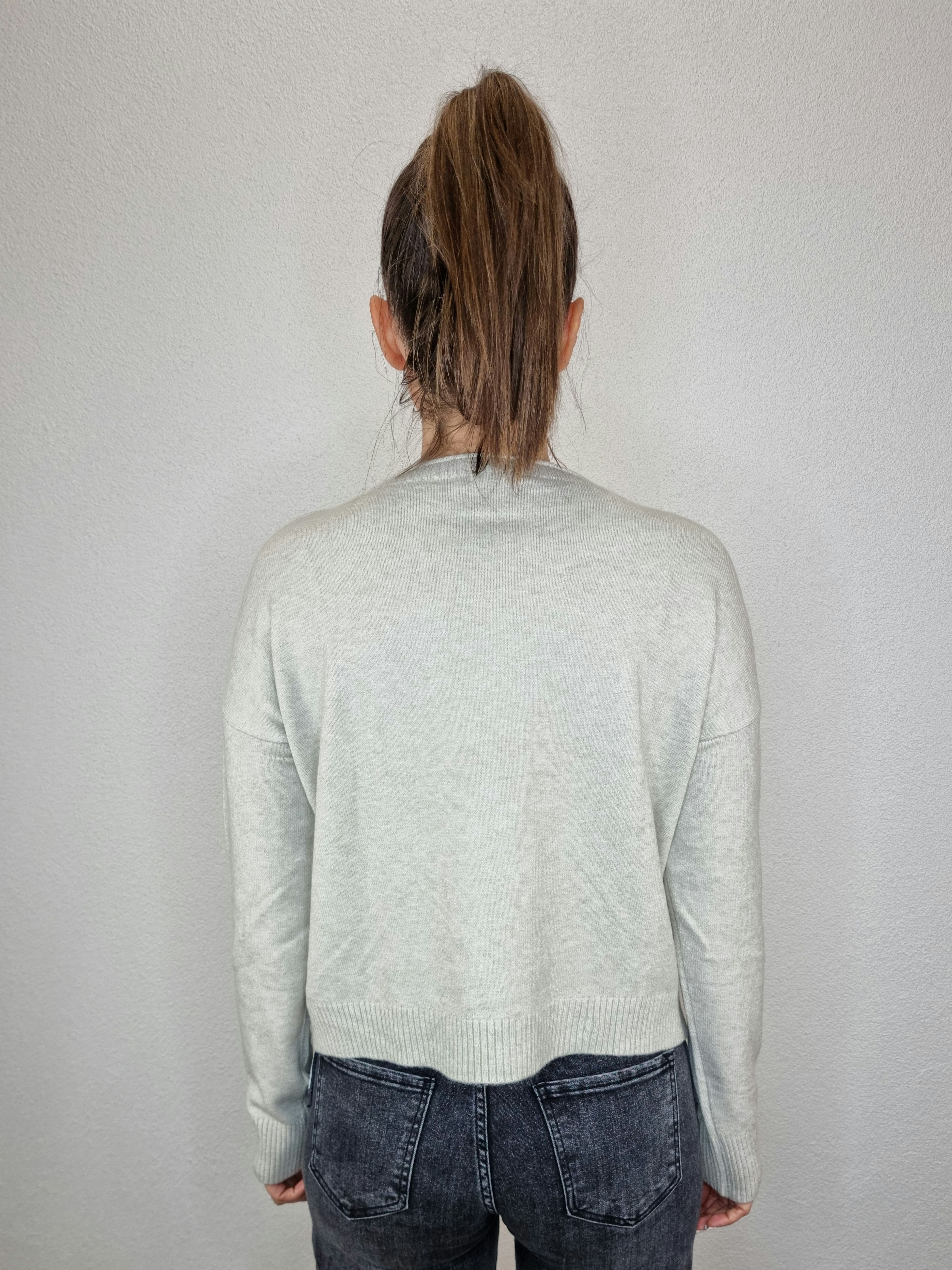 PULL COCCINELLA STRASS BEIGE