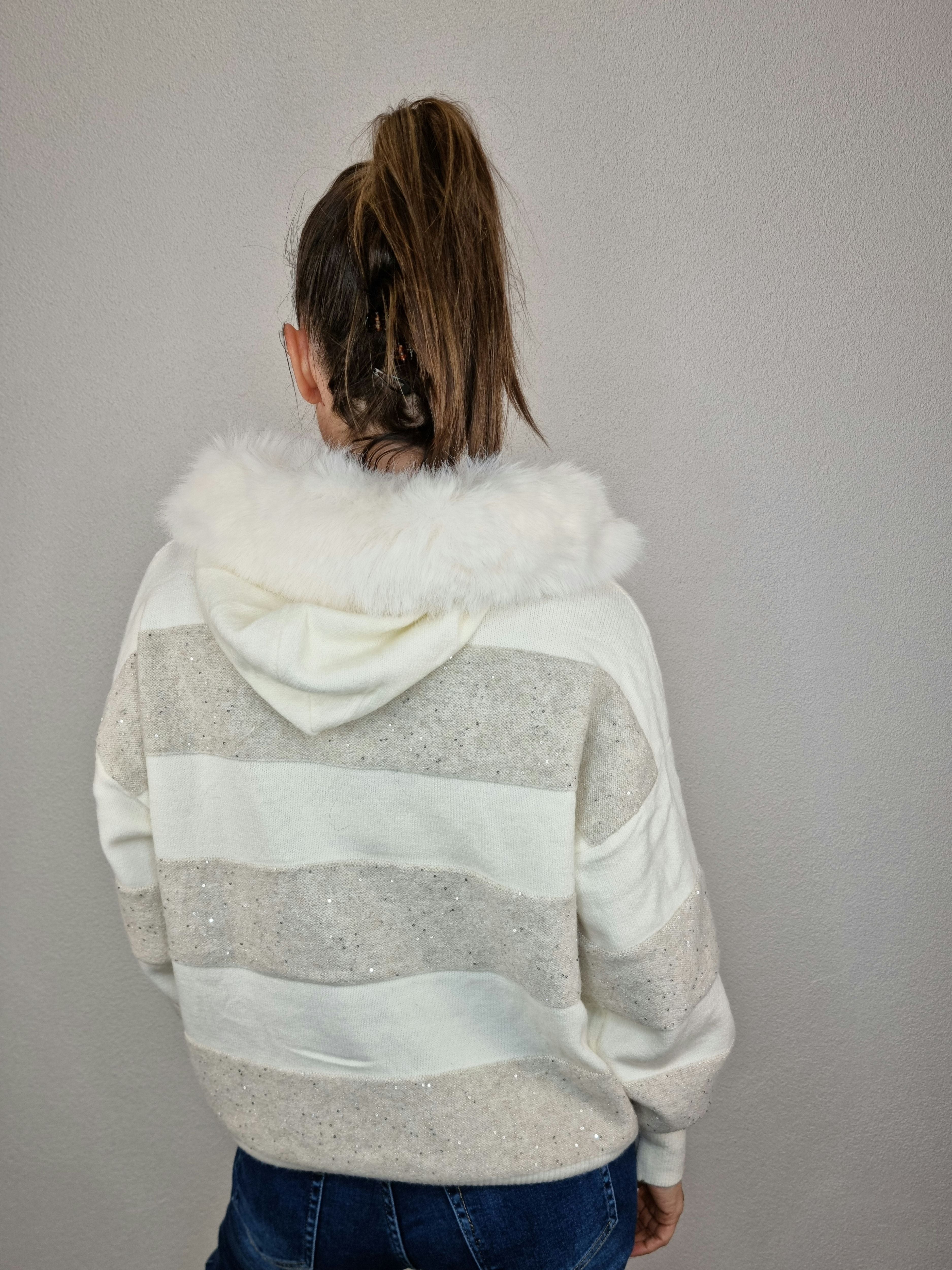 PULL CIVICO PELUCHE PANNA