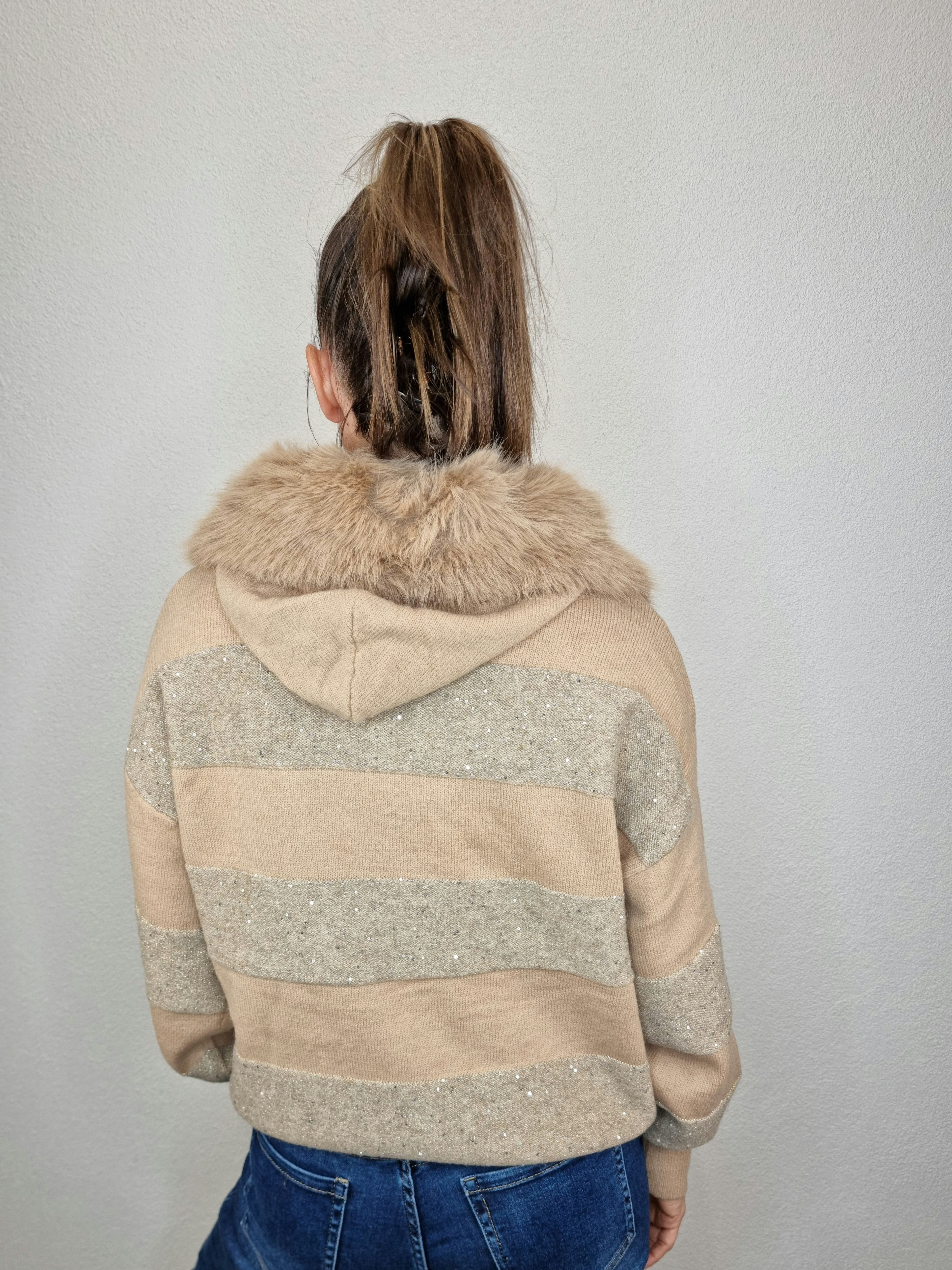 PULL CIVICO PELUCHE CAMMELLO